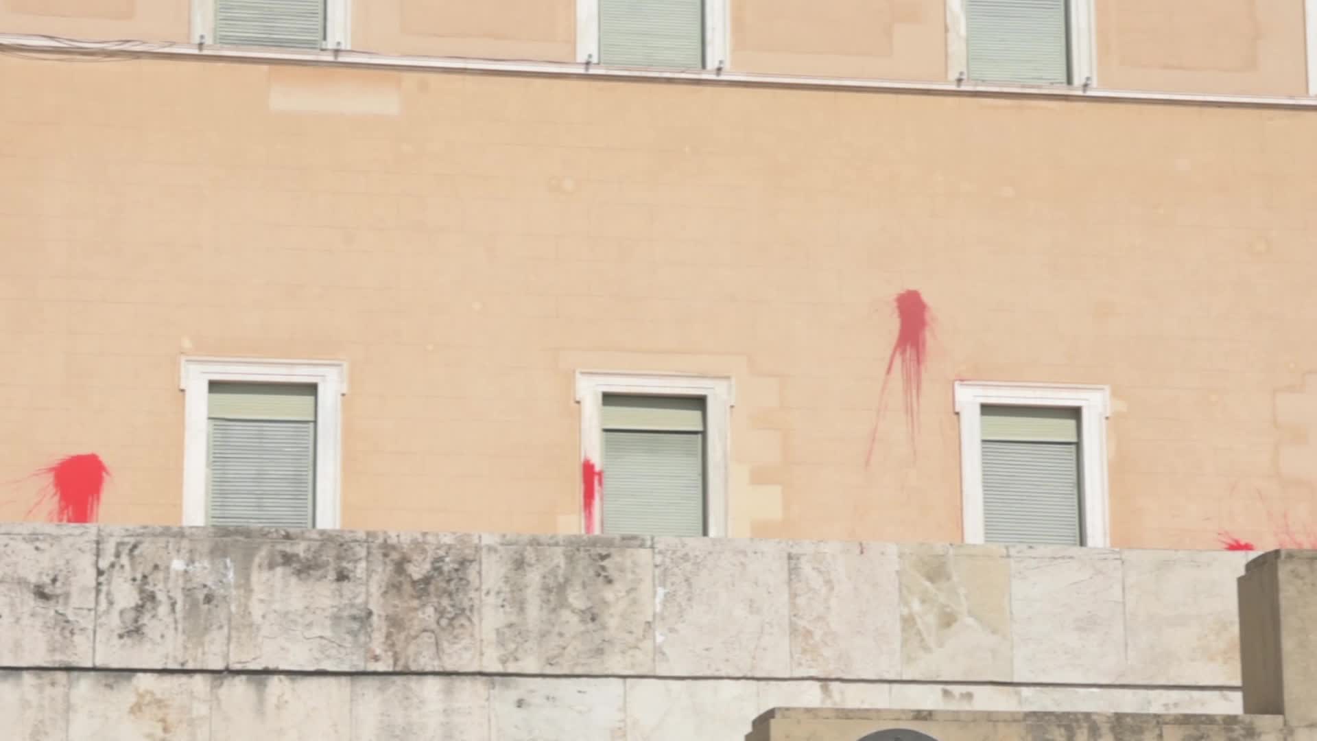 Vandalism of the Hellenic Parliament in Athens, Greece