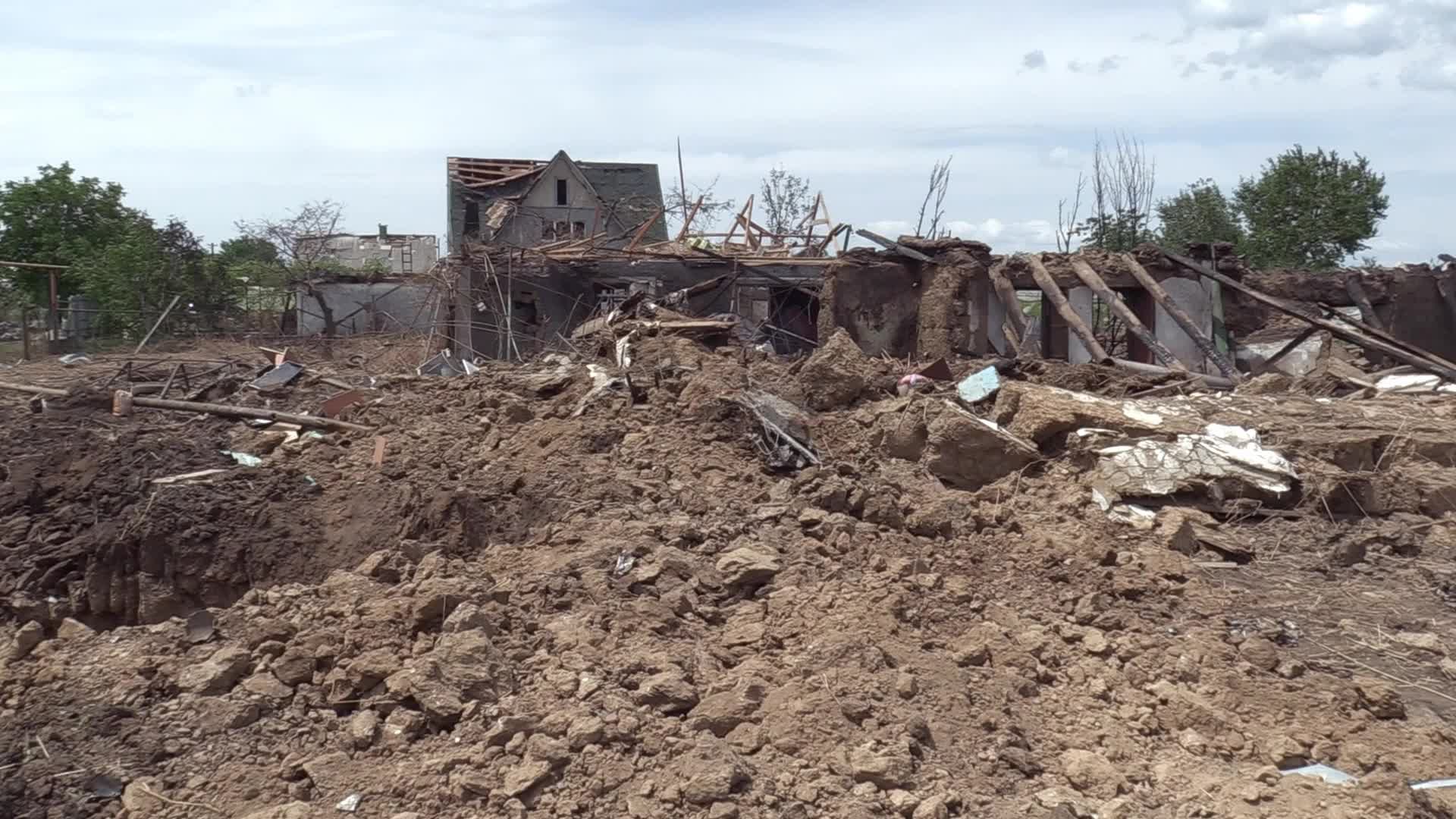 Aftermath of a rocket strike in Odesa region, amid Russian invasion in Ukraine
