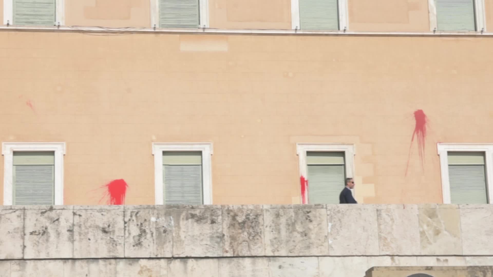 Vandalism of the Hellenic Parliament in Athens, Greece