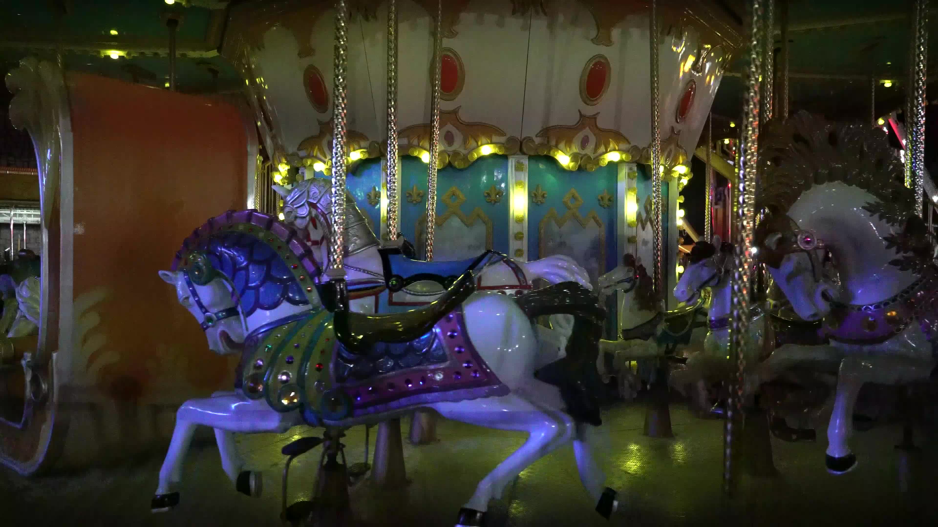 A summer night with funfair scenes in Izmir, Turkey