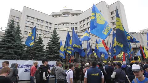 Protesters Rally Against The Abolition of The Decommunization Law In Ukraine