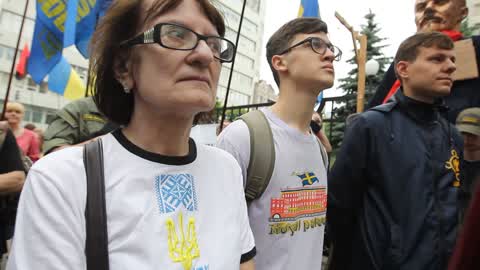 Protesters Rally Against The Abolition of The Decommunization Law In Ukraine