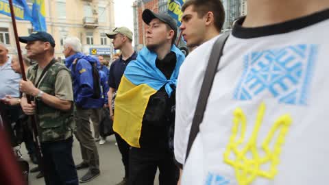 Protesters Rally Against The Abolition of The Decommunization Law In Ukraine