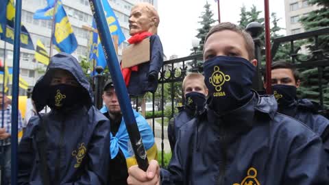 Protesters Rally Against The Abolition of The Decommunization Law In Ukraine