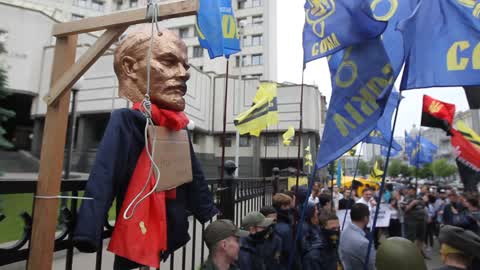 Protesters Rally Against The Abolition Of The Decommunization Law In Ukraine