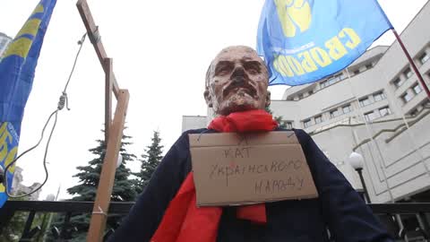 Protesters Rally Against The Abolition Of The Decommunization Law In Ukraine