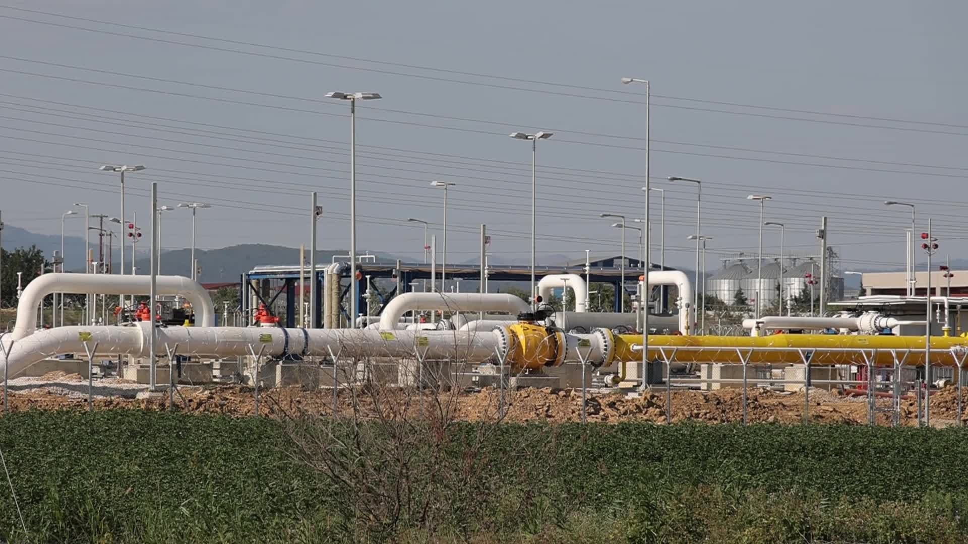Natural gas pipeline in Greece