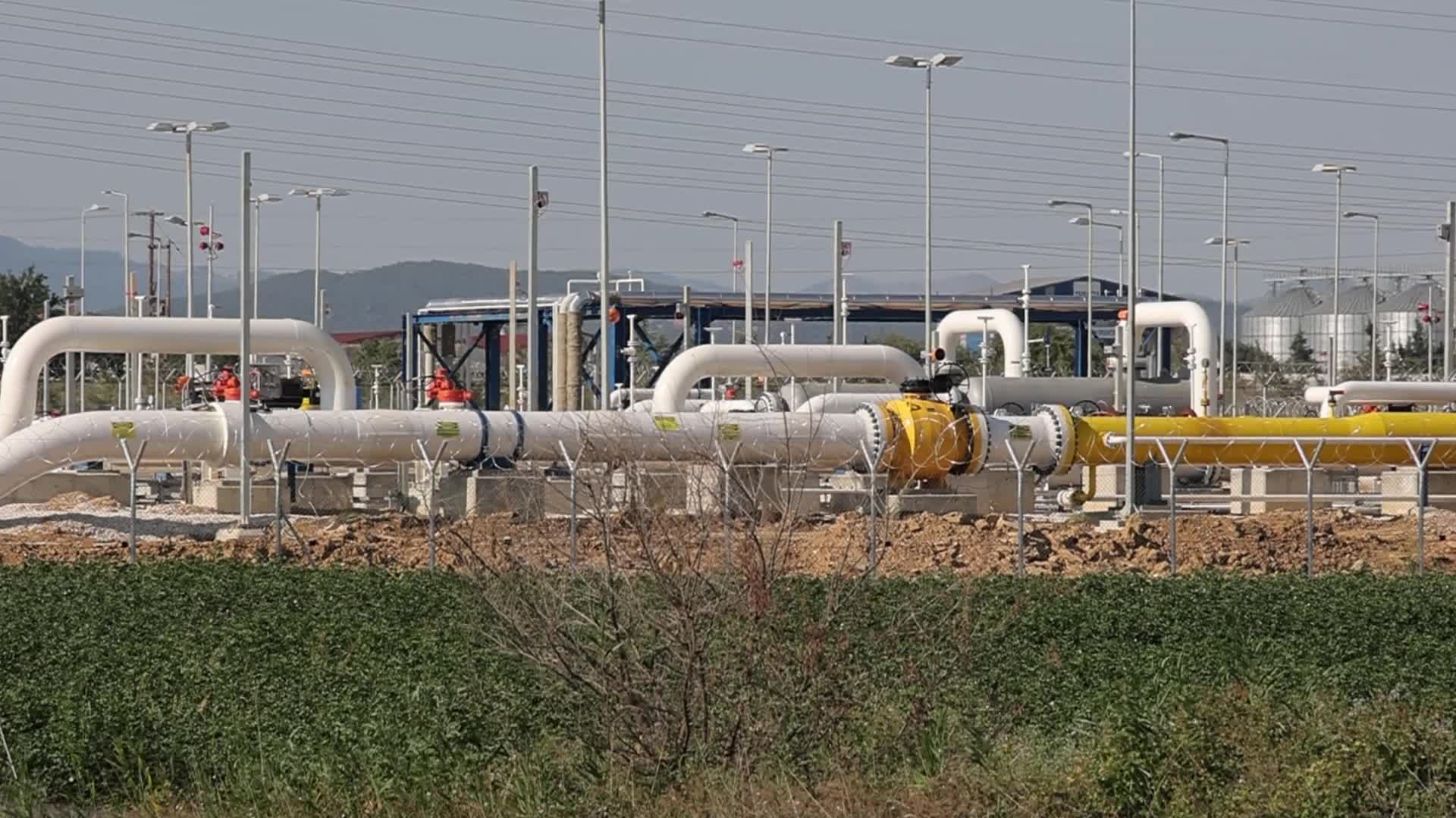 Natural gas pipeline in Greece