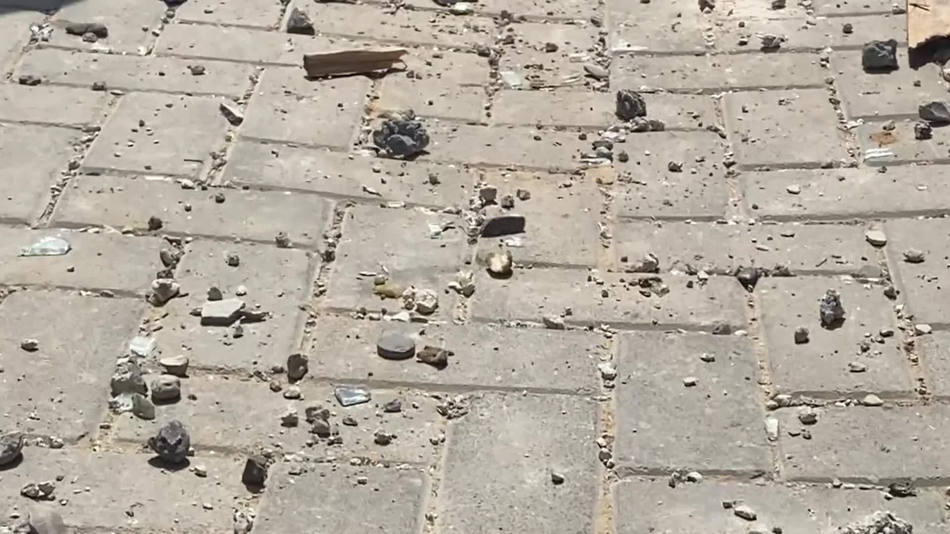 Aftermath of Israeli air strike in Gaza, Palestine
