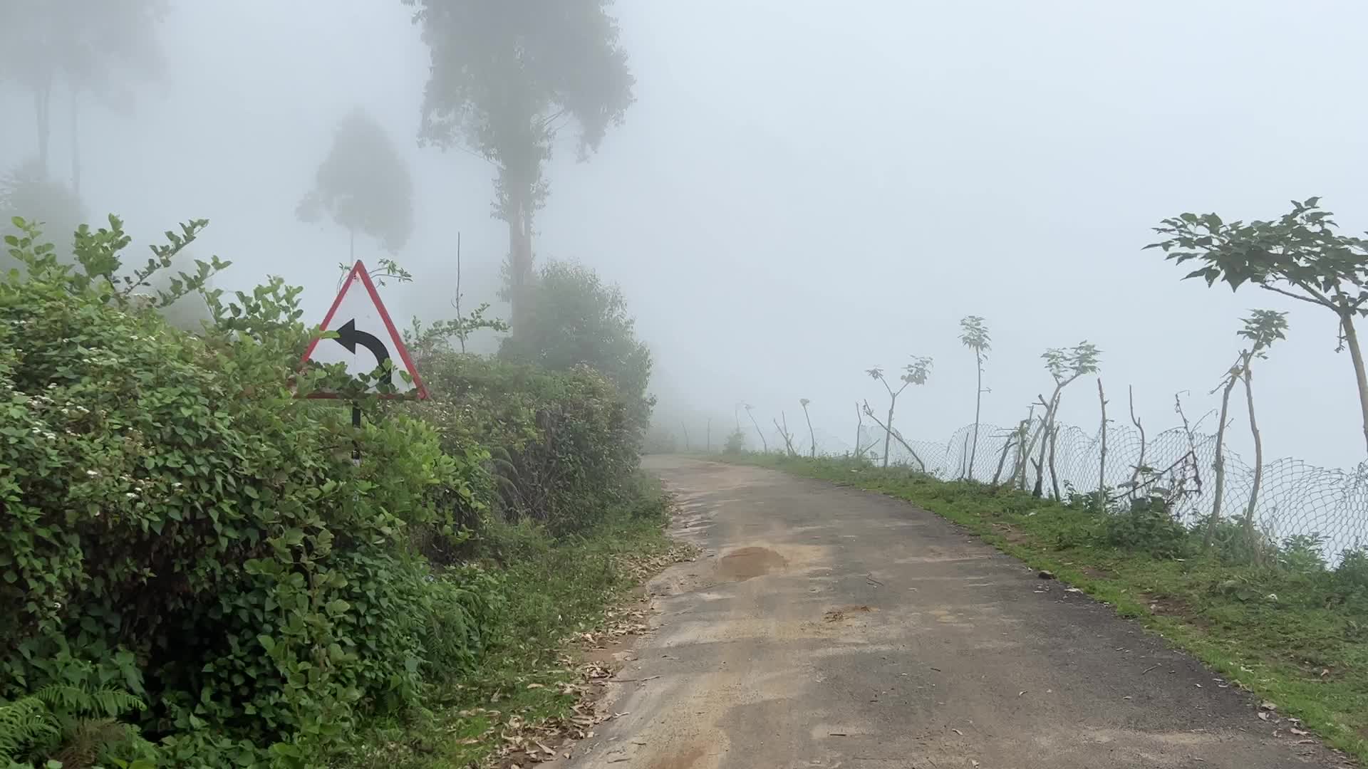 Thick Fog High In The Mountains In Dindigul