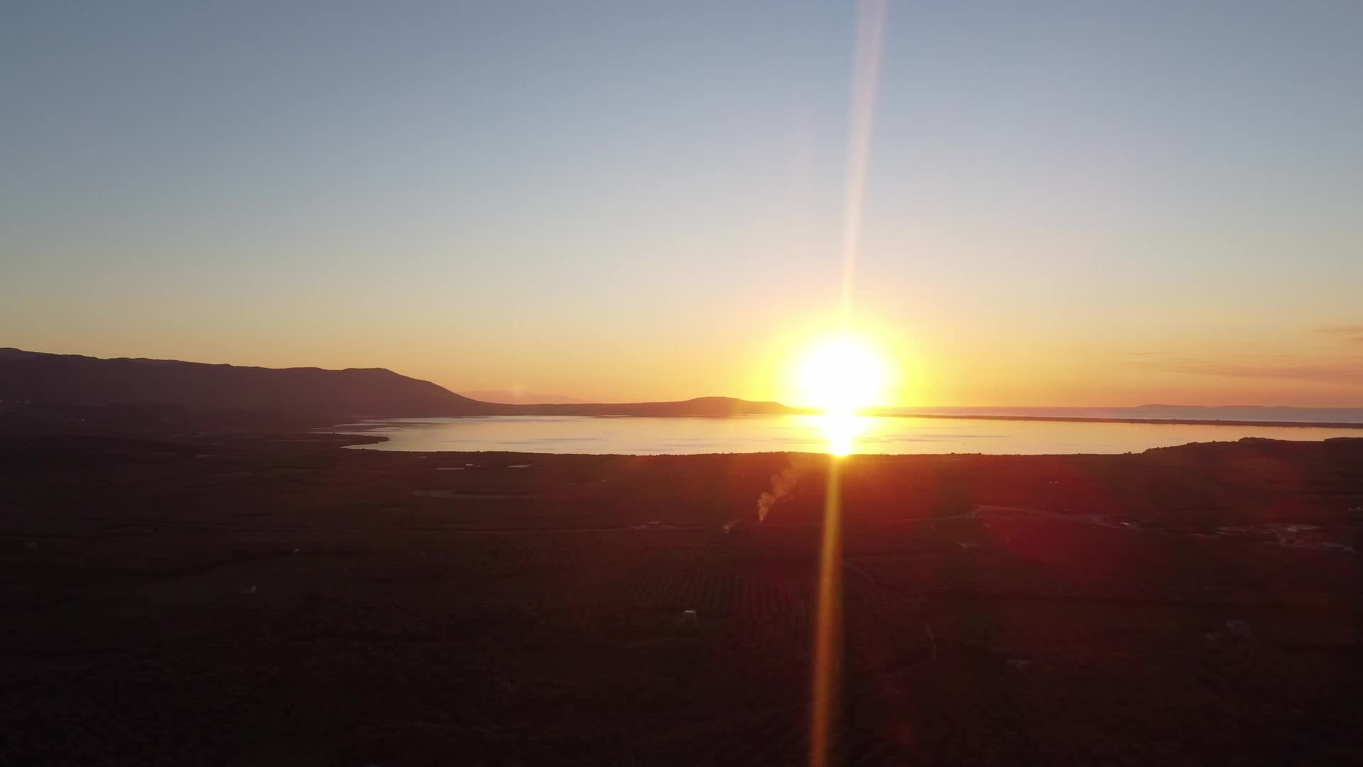 Drone View of sunset in Carpino, Italy