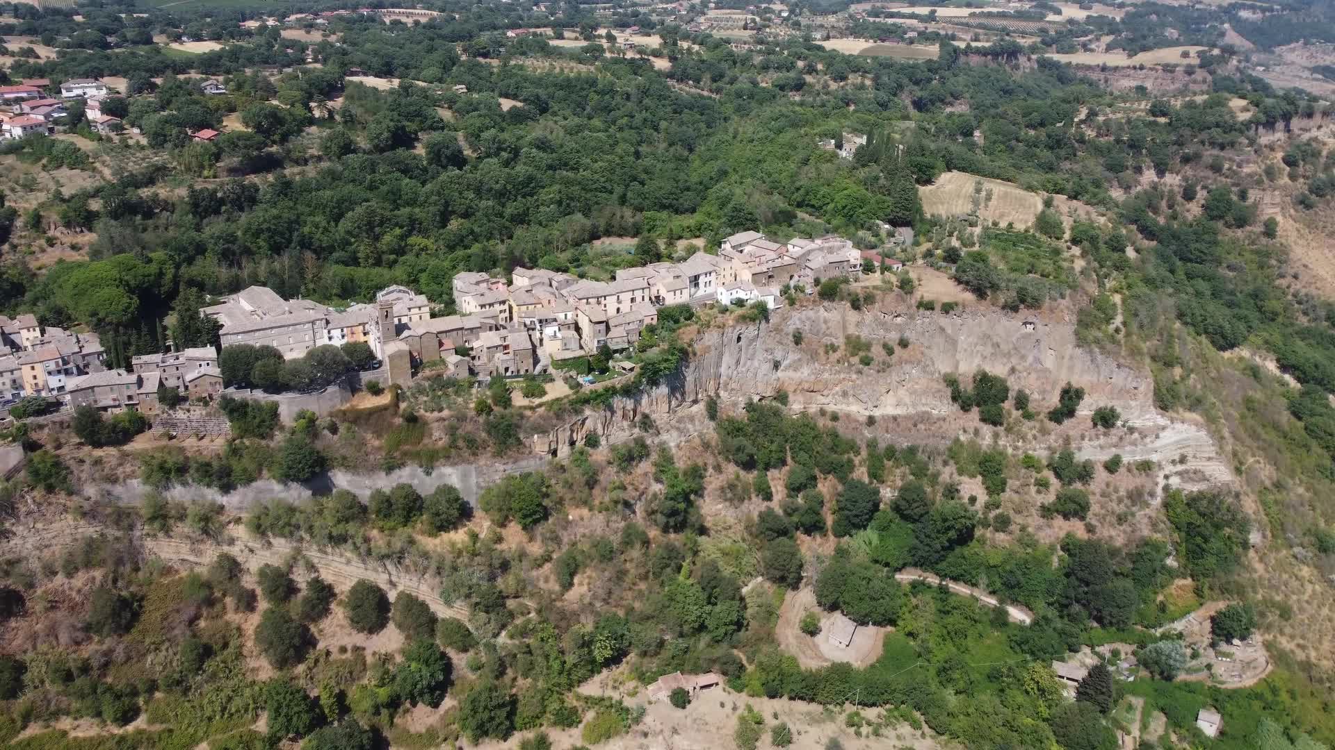 Aerial View of Lubriano, Italy