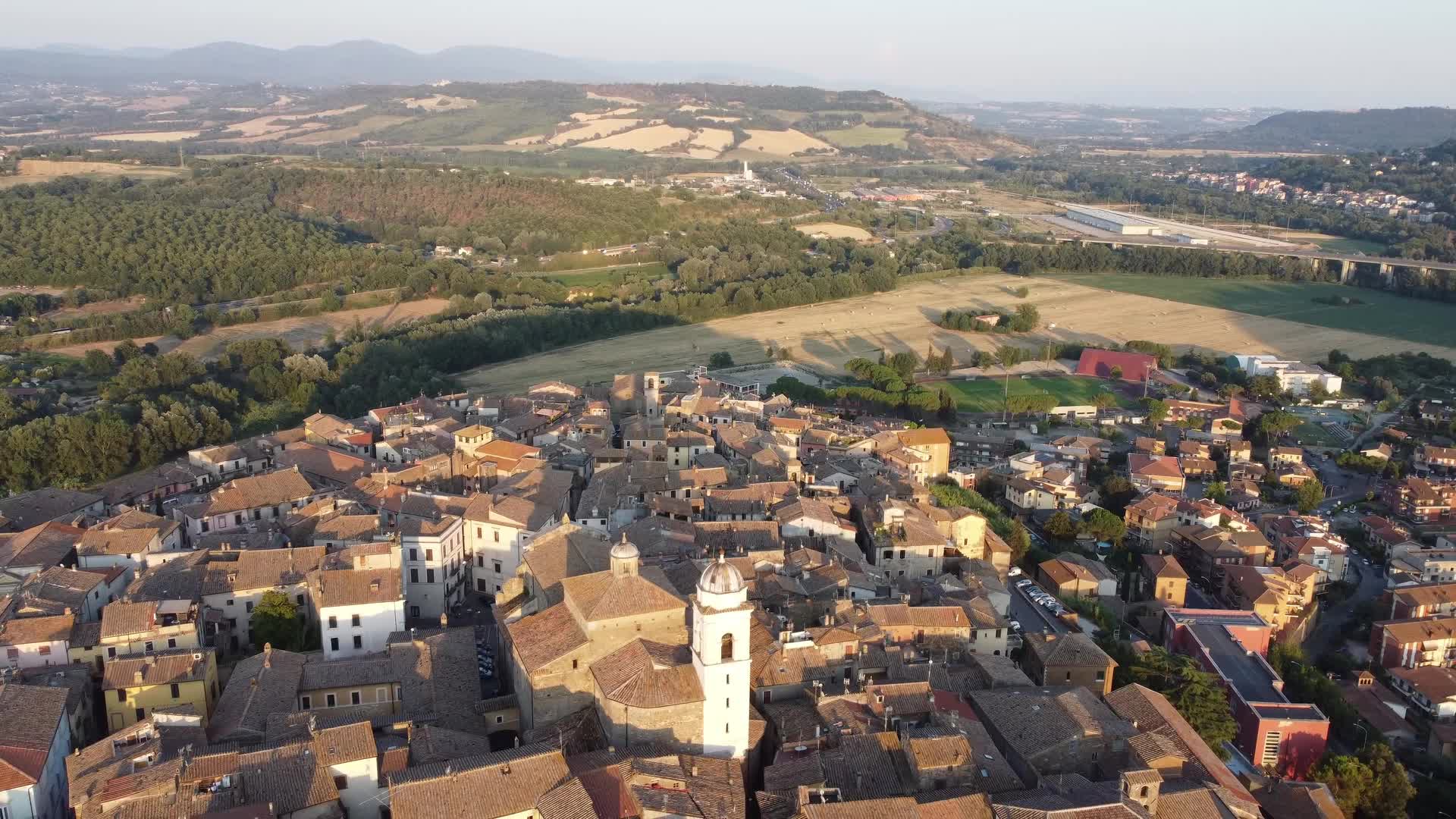Drone View Of Orvieto, Italy