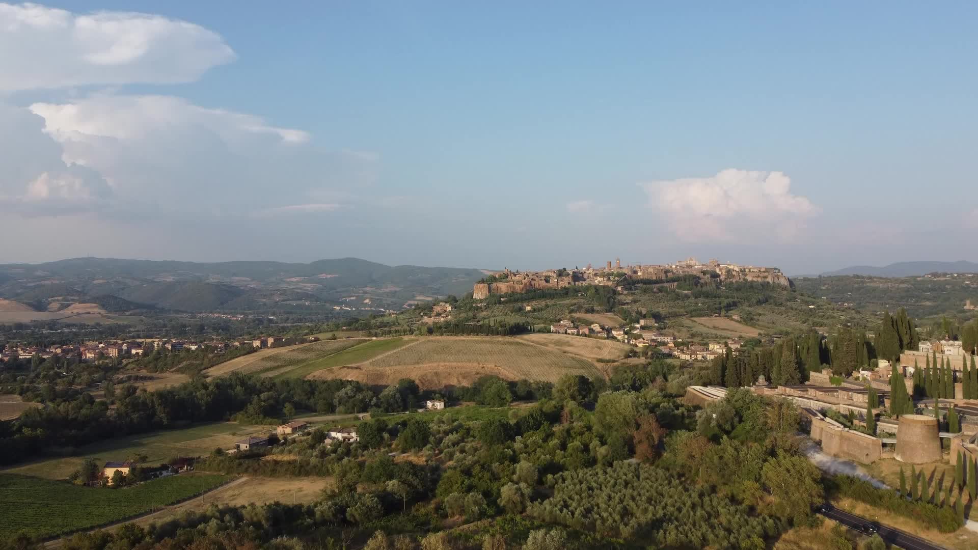 Drone View Of Orvieto, Italy