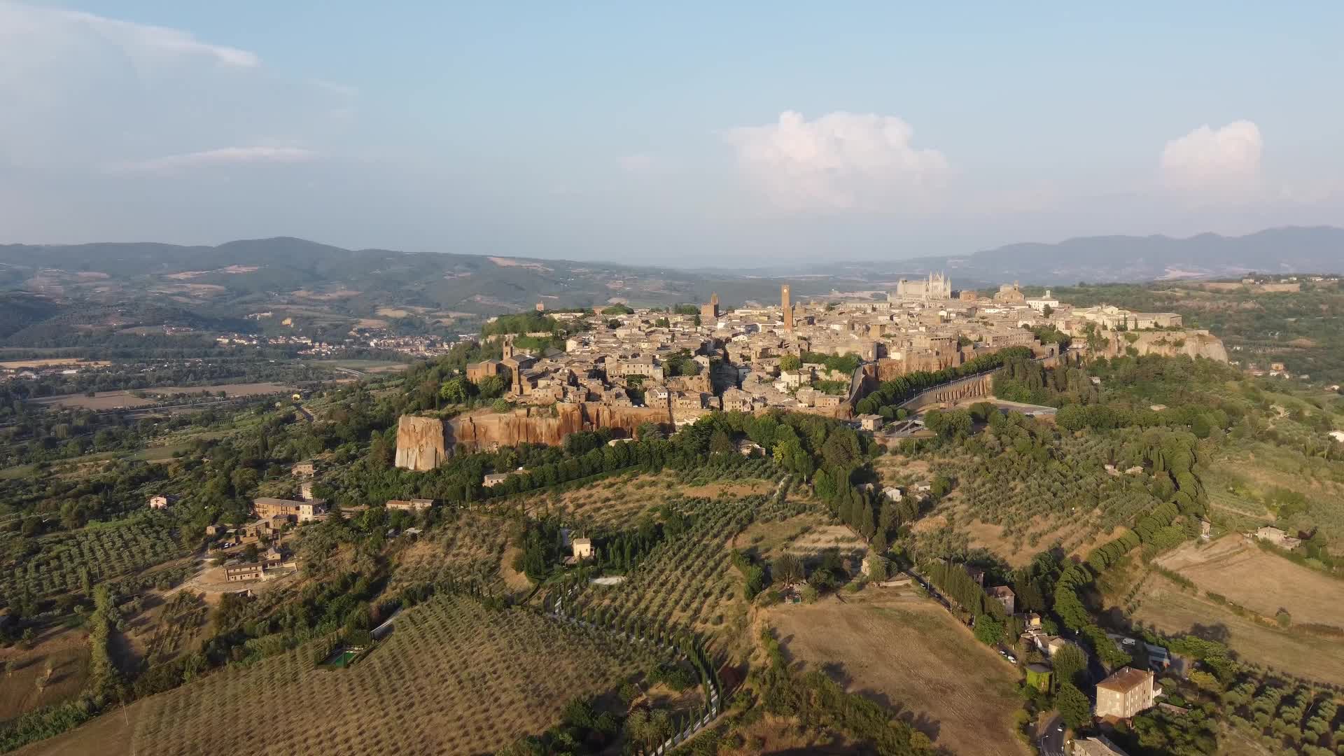 Drone View Of Orvieto, Italy