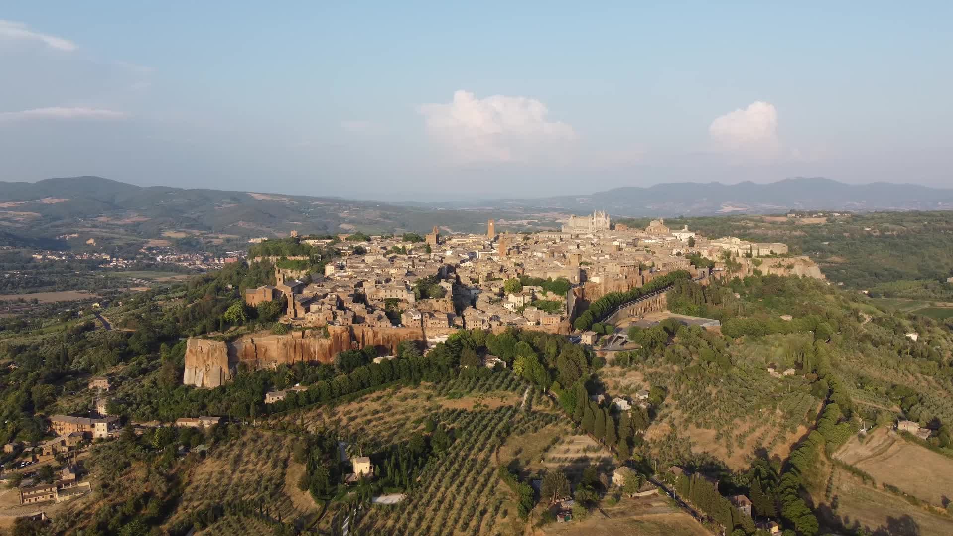 Drone View Of Orvieto, Italy
