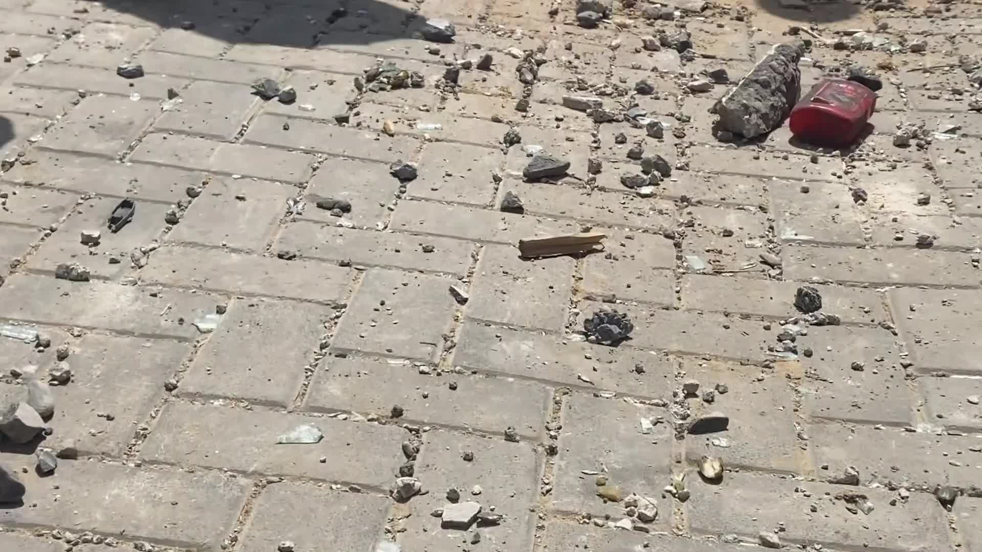 Aftermath of Israeli air strike in Gaza, Palestine
