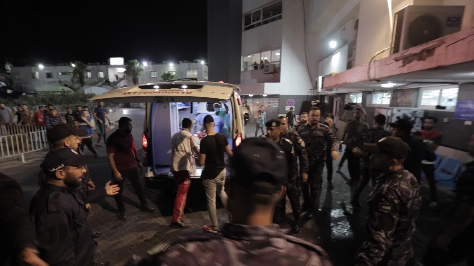 Wounded Palestinians At Shifa Hospital Following Israeli Air Strike