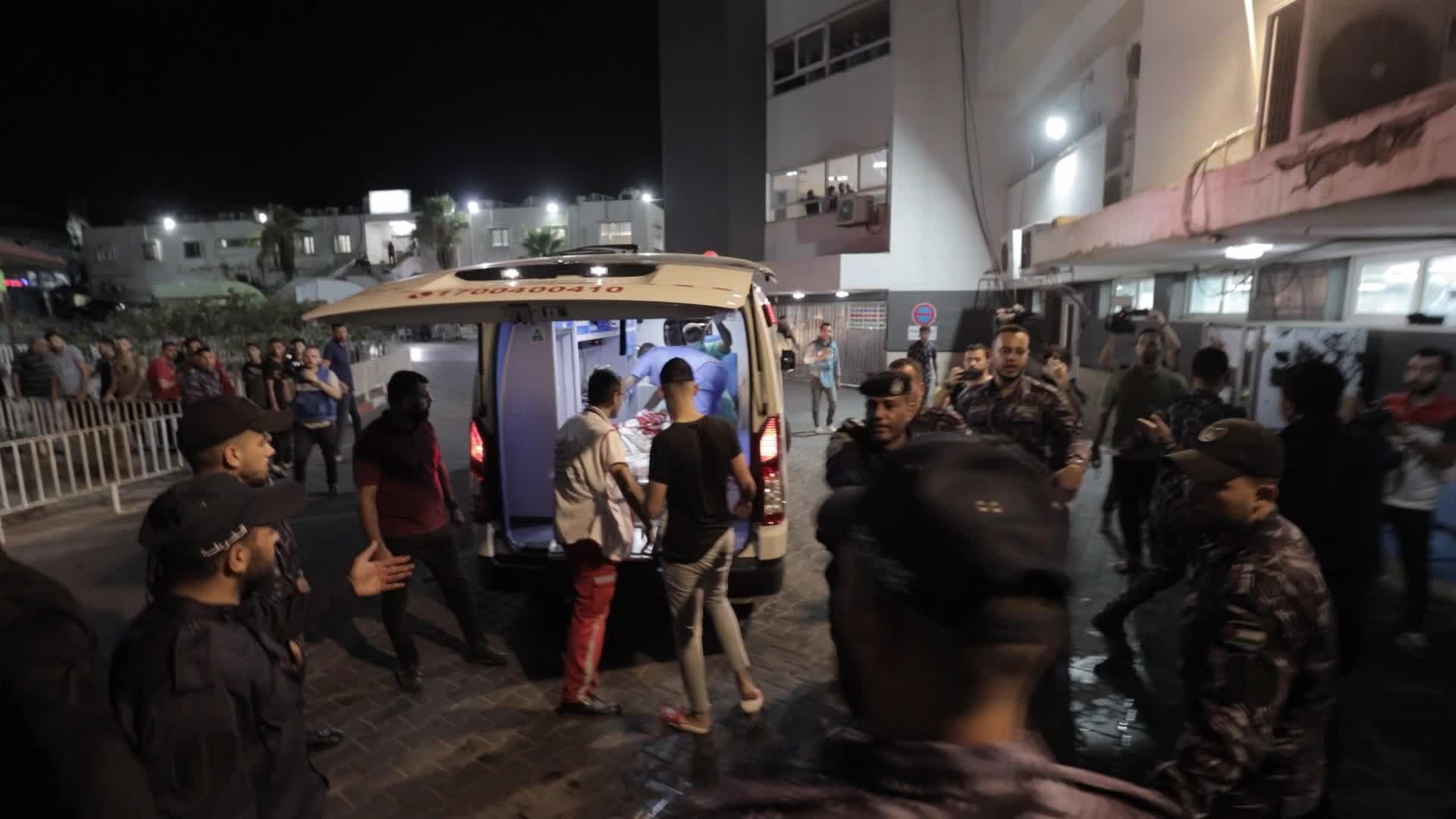 Wounded Palestinians At Shifa Hospital Following Israeli Air Strike