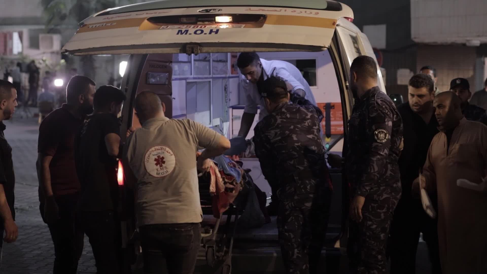 Wounded Palestinians At Shifa Hospital Following Israeli Air Strike