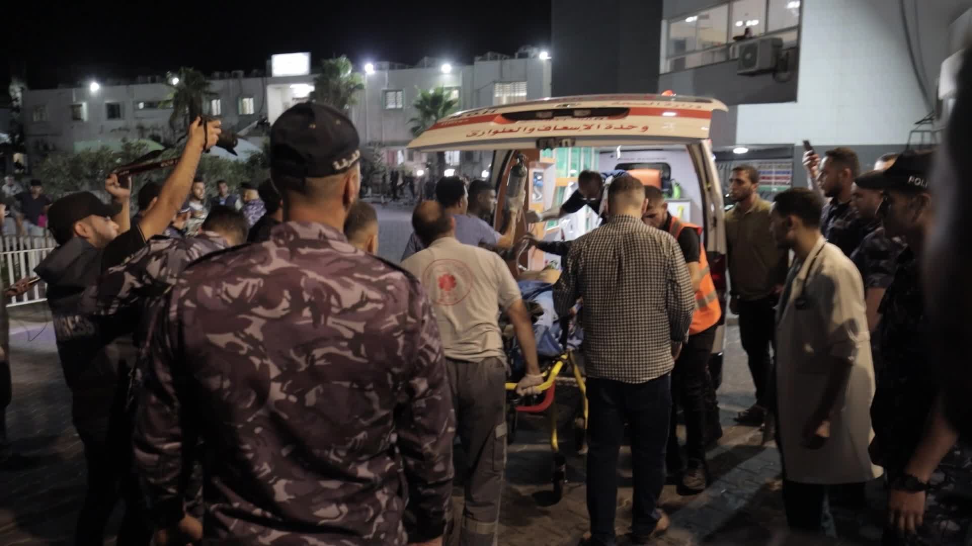 Wounded Palestinians At Shifa Hospital Following Israeli Air Strike