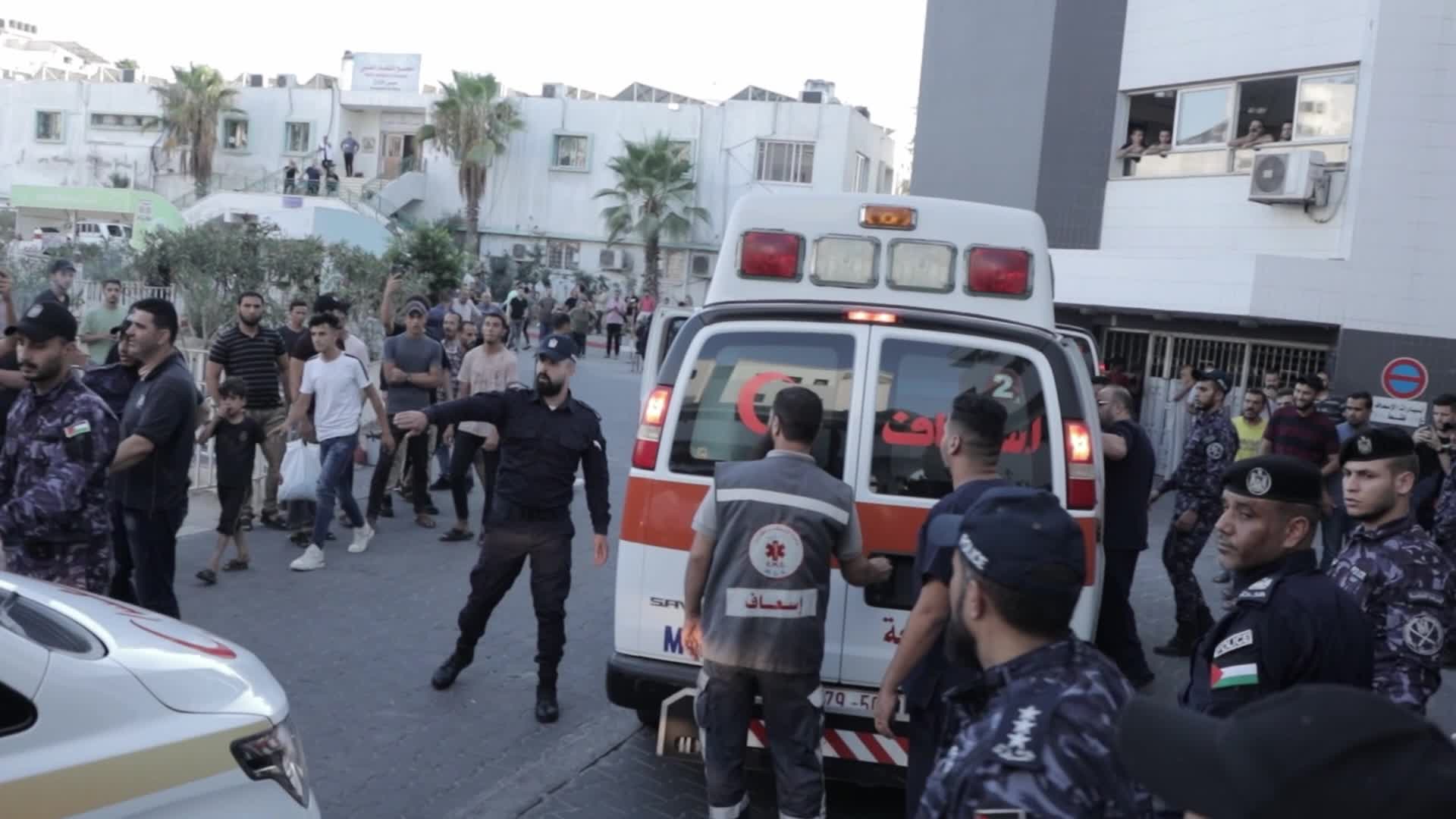Injured Palestinians After Israeli Air Strike