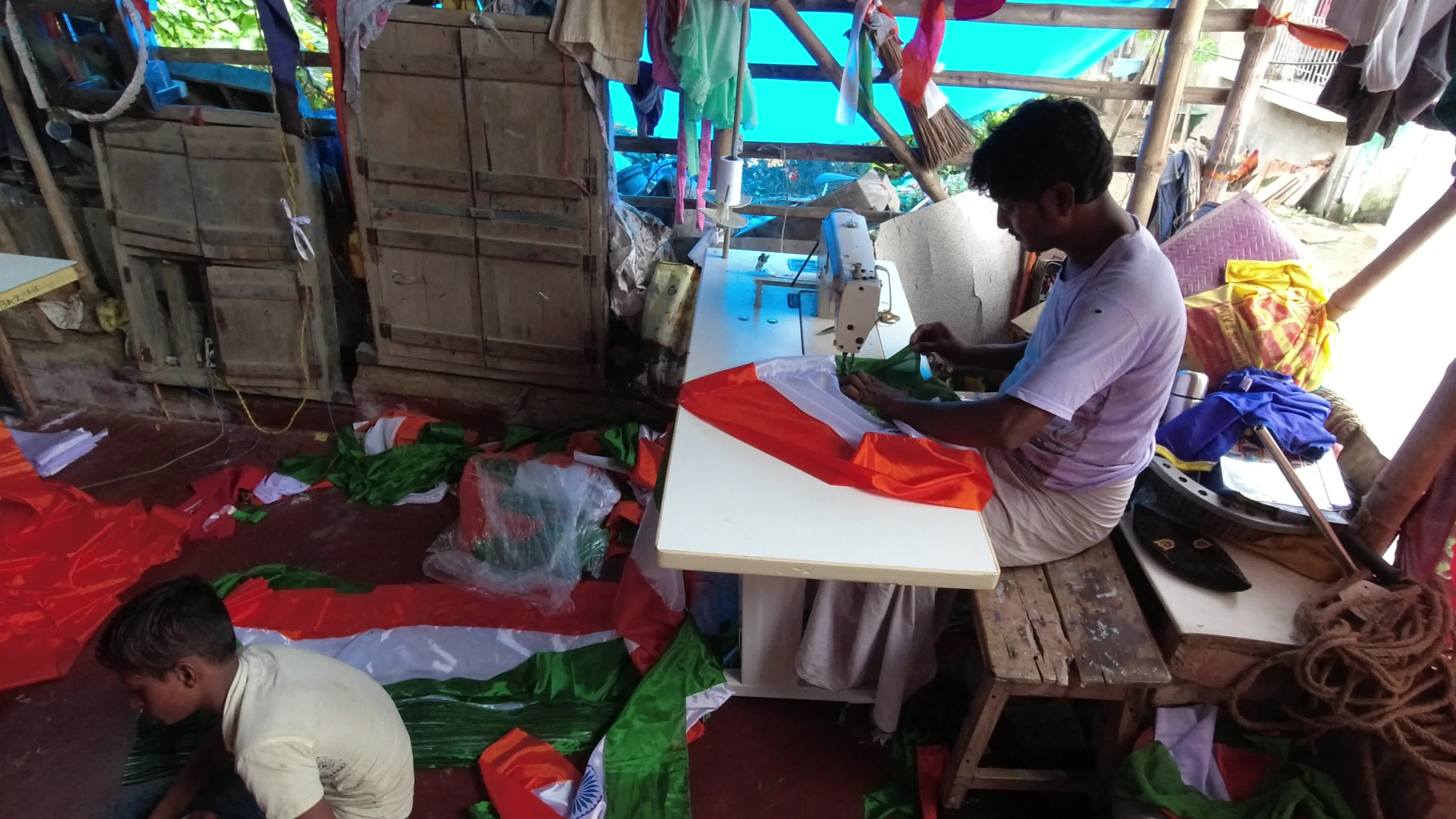 Preparation for celebration of 75th Indian Independence day.