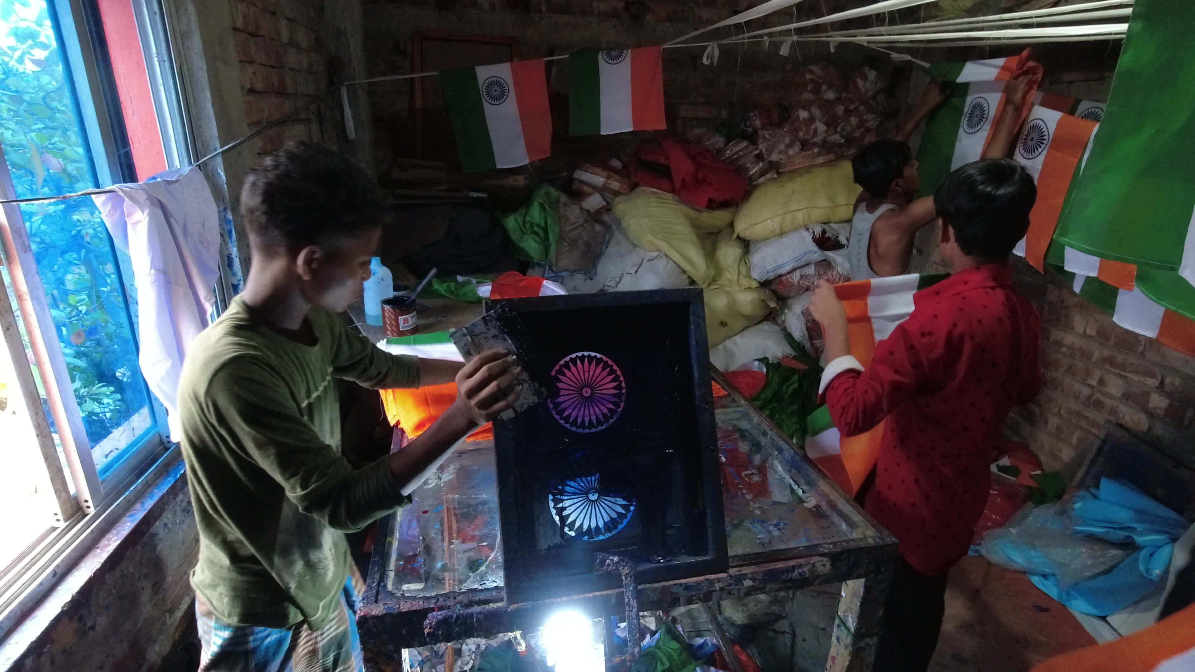 Preparation for celebration of 75th Indian Independence day.