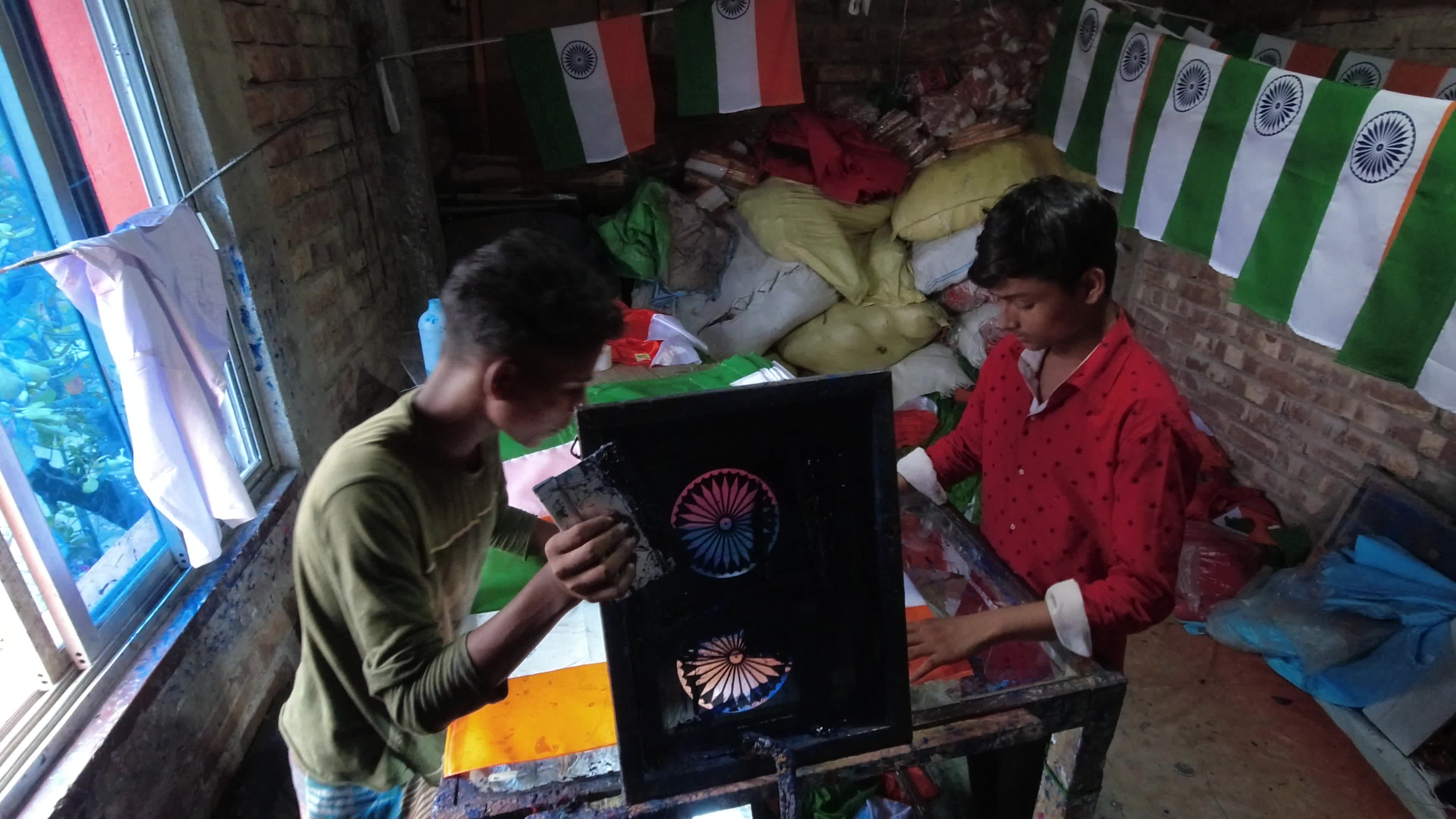Preparation for celebration of 75th Indian Independence day.