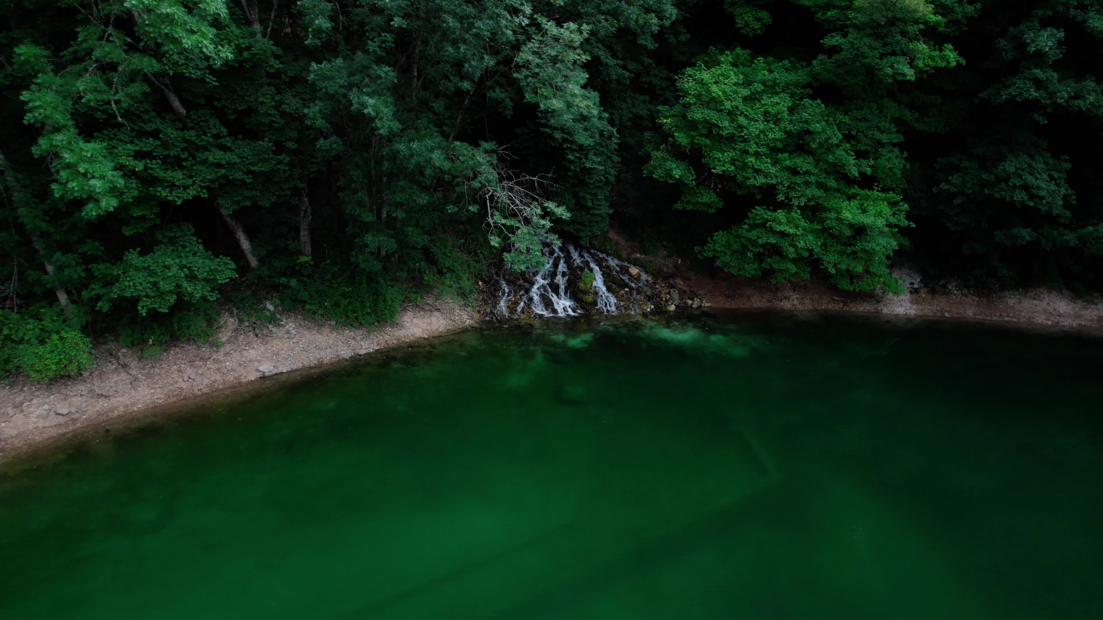 Aerial View Of Lago Di San Domenico, Villalago