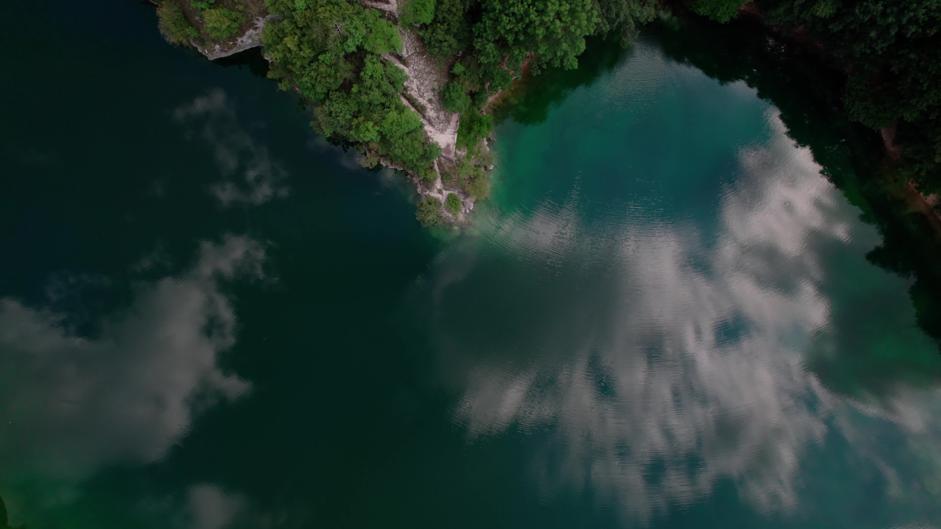 Aerial View Of Lago Di San Domenico, Villalago