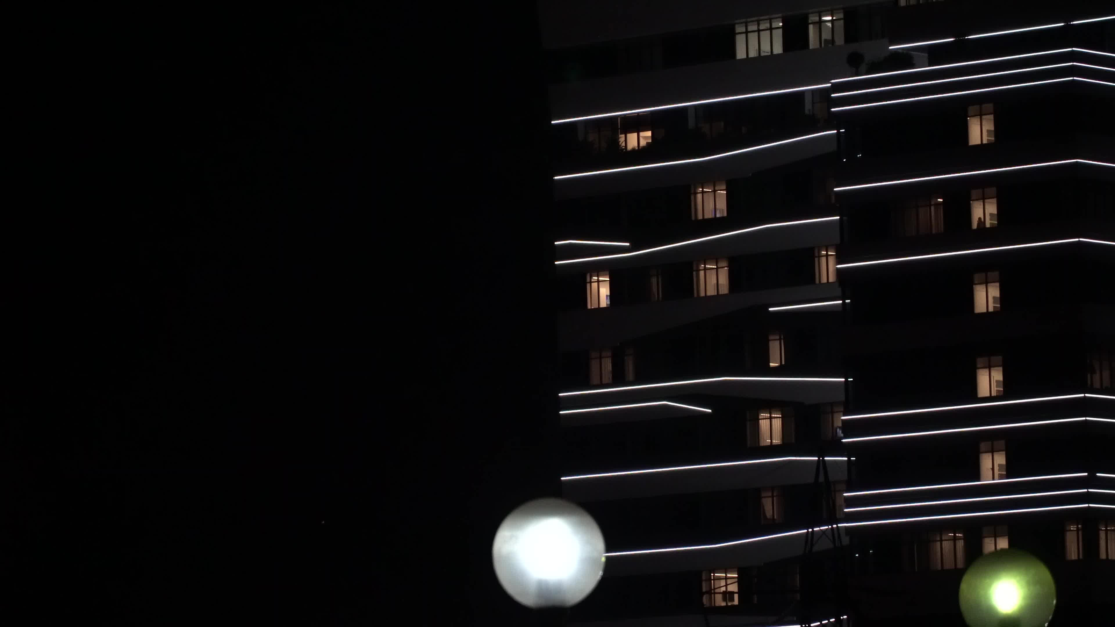 An evening cityscape; lights of the city Izmir