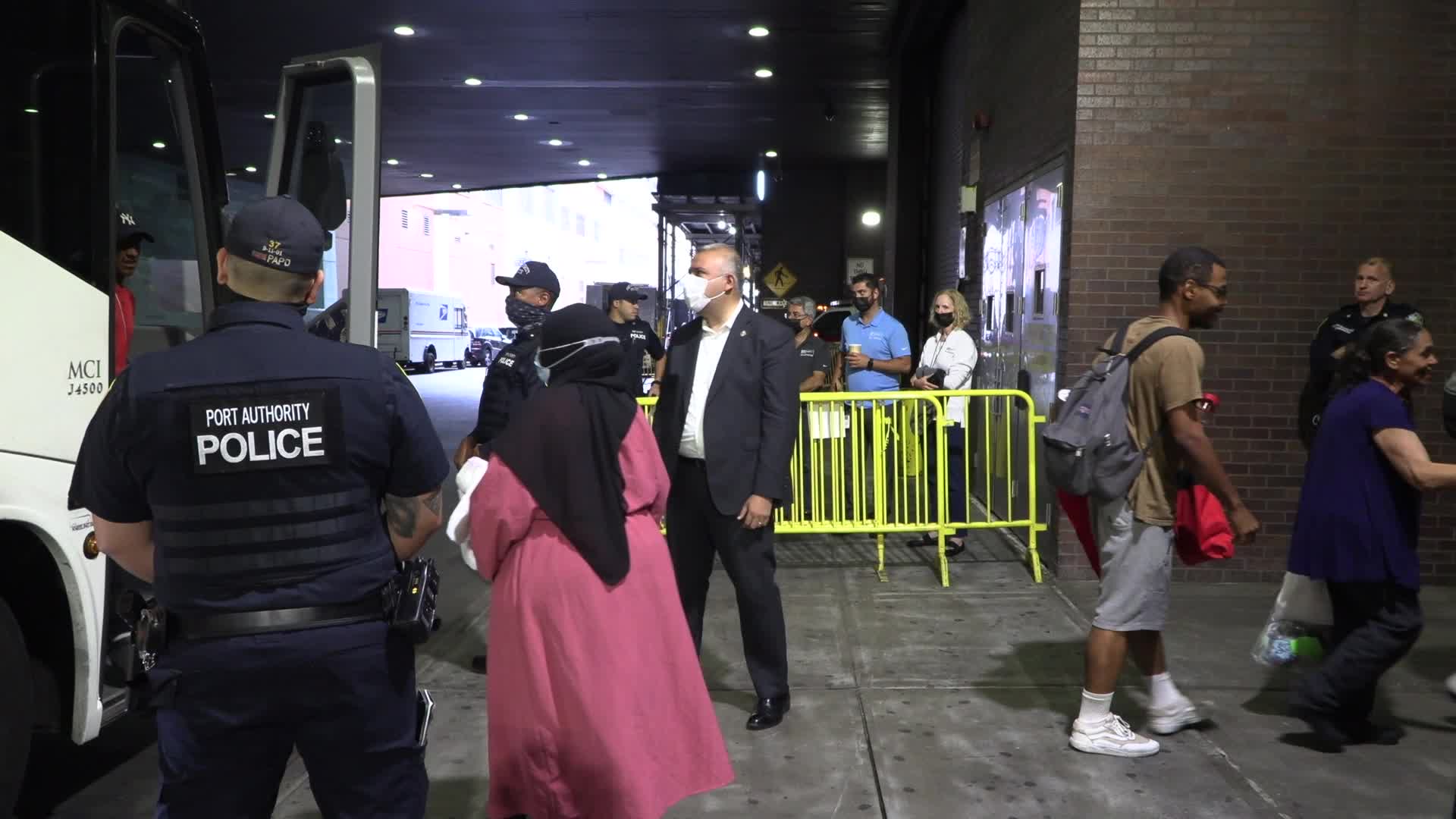 NYC: Migrant bus arrives Port Authority