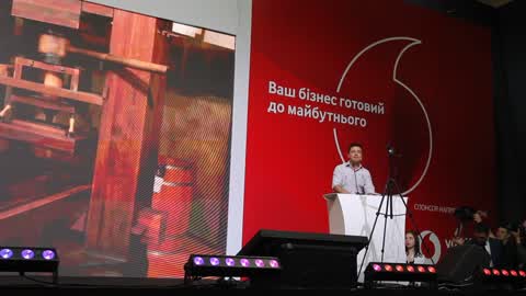 Ukraine's President Volodymyr Zelensky visits the iForum 2019 in Kiev