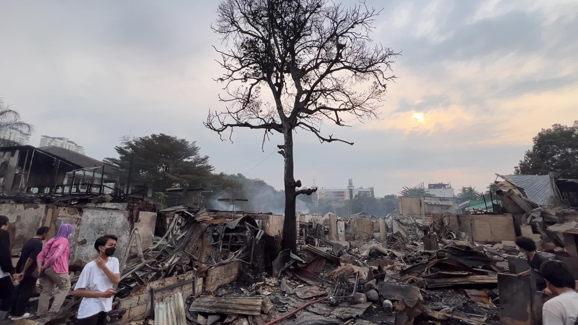 Big Fire in Jakarta Indonesia