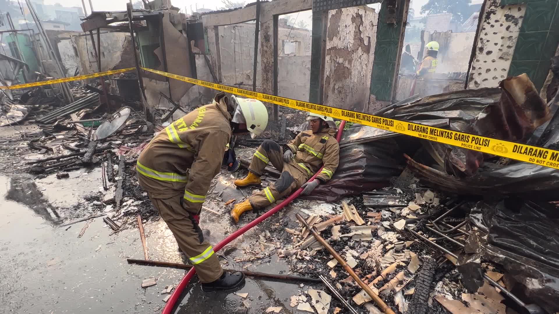 Big Fire in Jakarta Indonesia