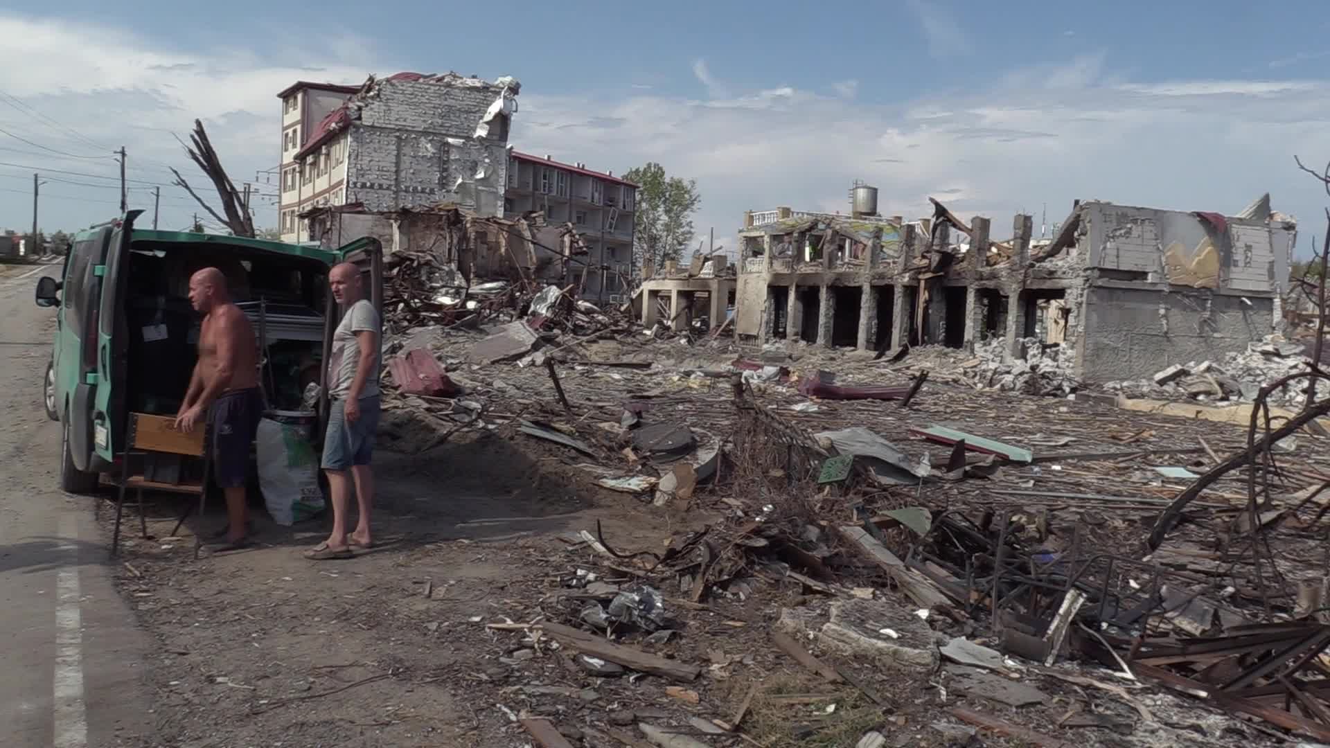 Aftermath of a rocket strike in Odesa region, amid Russia's invasion of Ukraine
