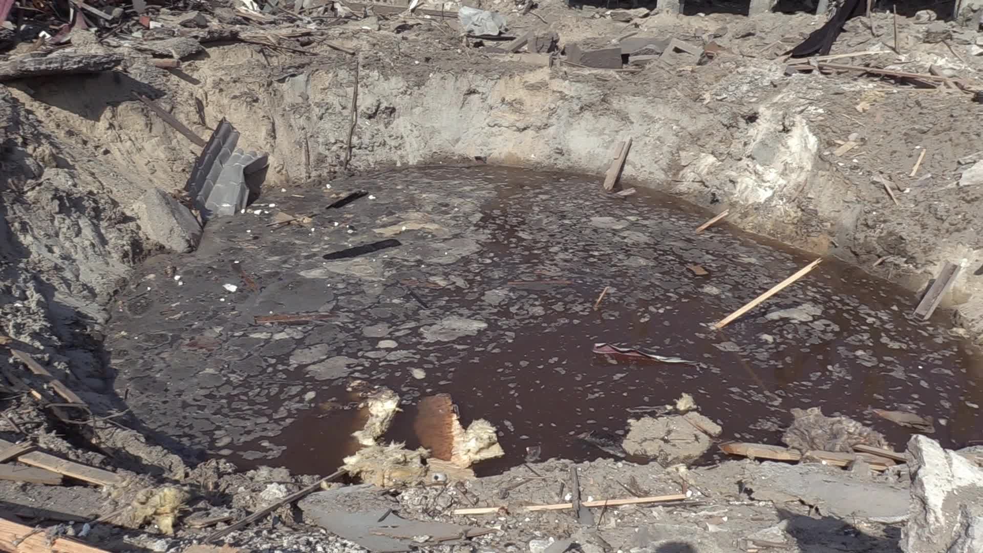 Aftermath of a rocket strike in Odesa region, amid Russia's invasion of Ukraine
