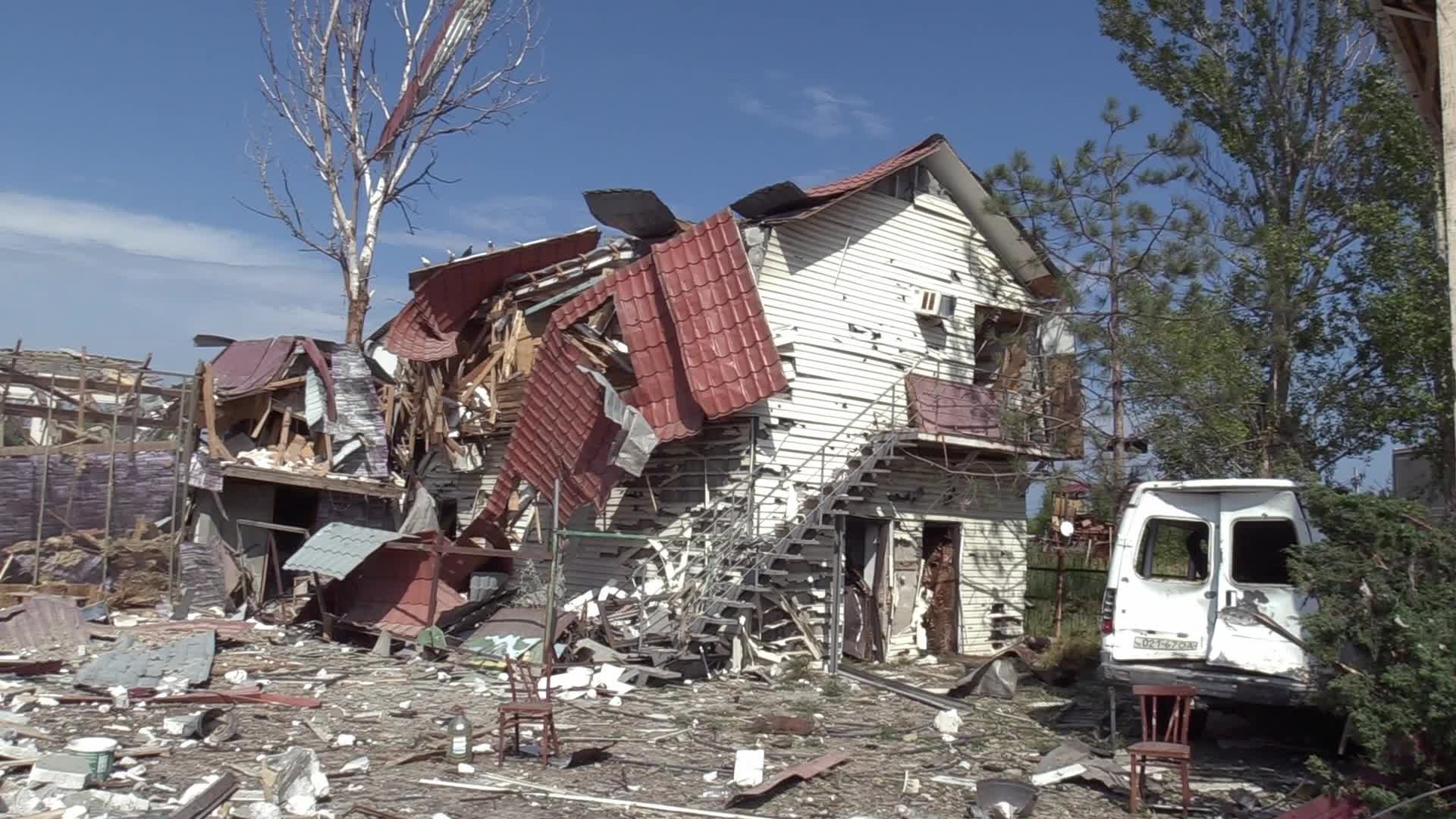 Aftermath of a rocket strike in Odesa region, amid Russia's invasion of Ukraine