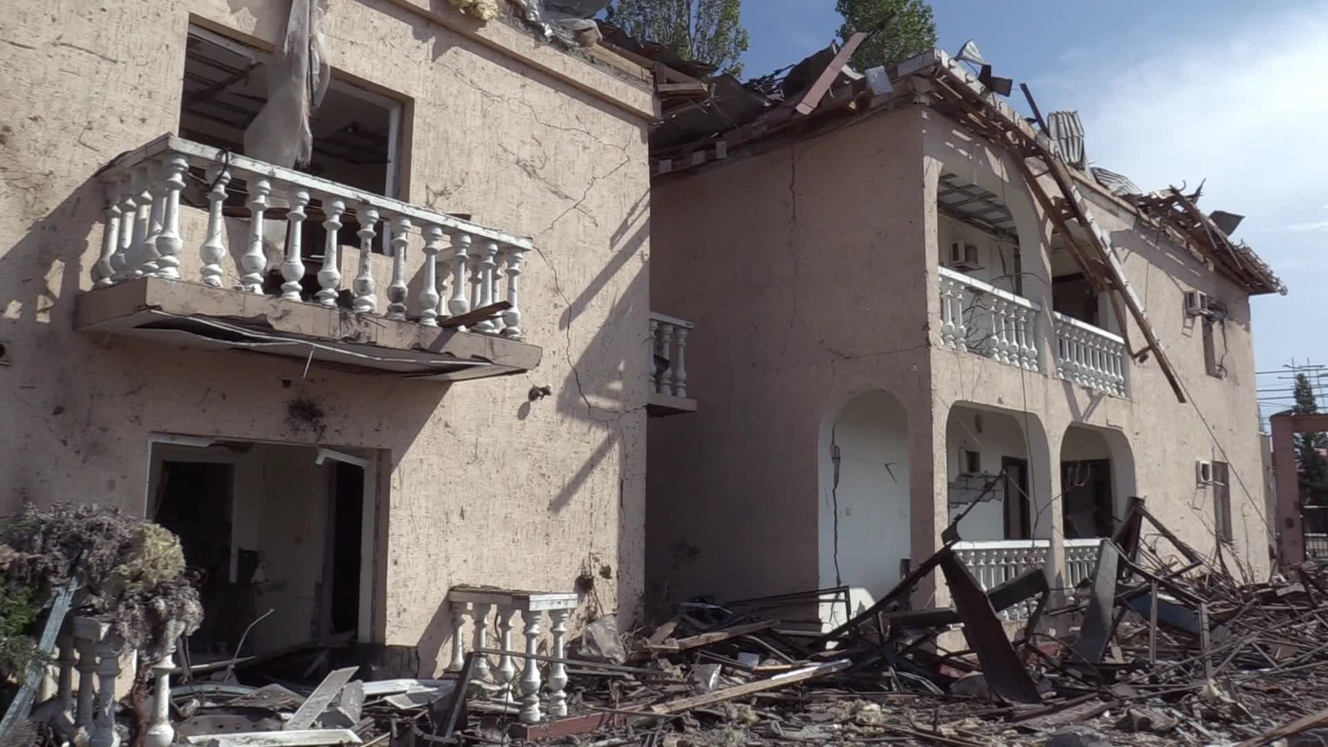 Aftermath of a rocket strike in Odesa region, amid Russia's invasion of Ukraine