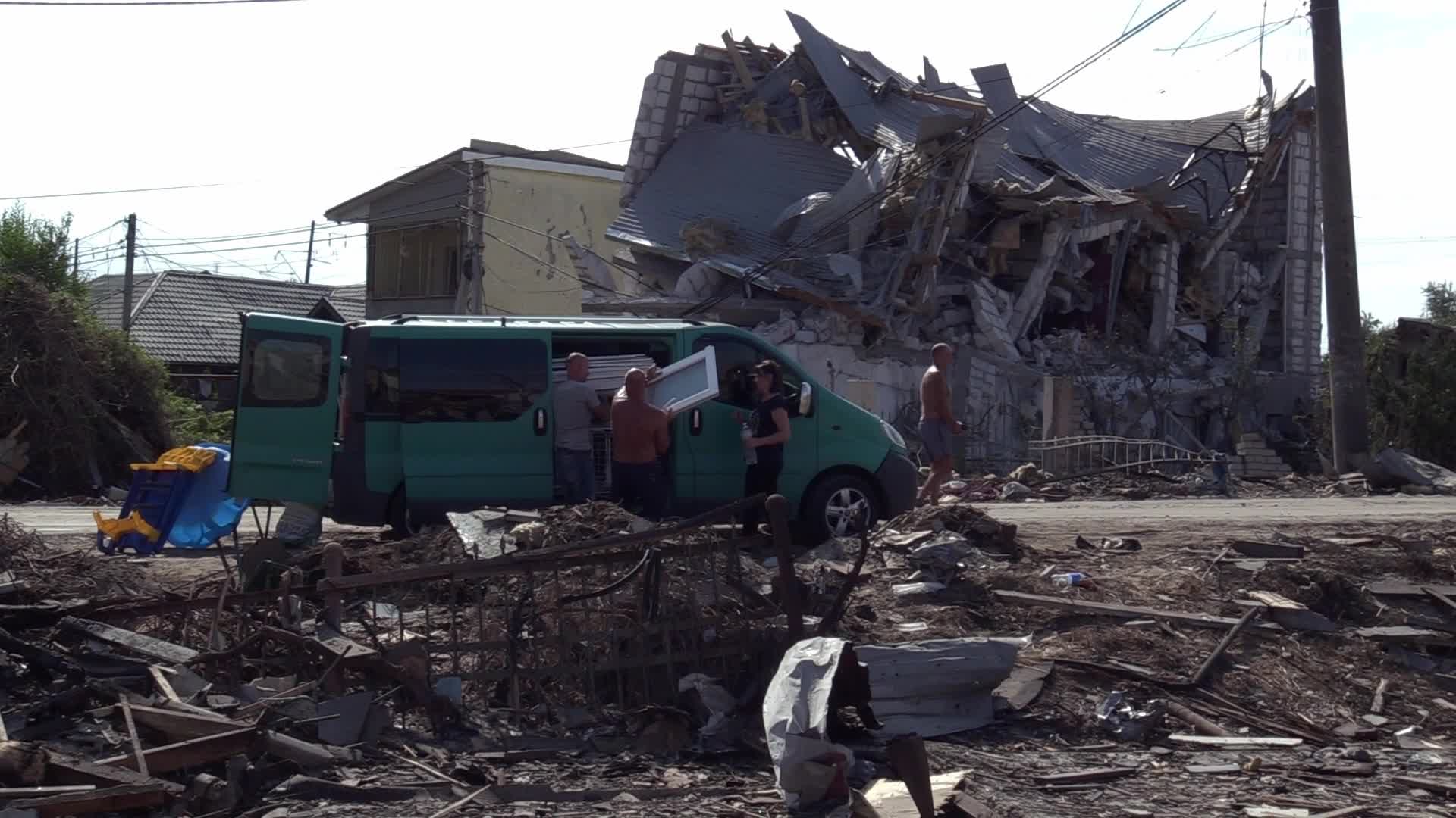 Aftermath of a rocket strike in Odesa region, amid Russia's invasion of Ukraine