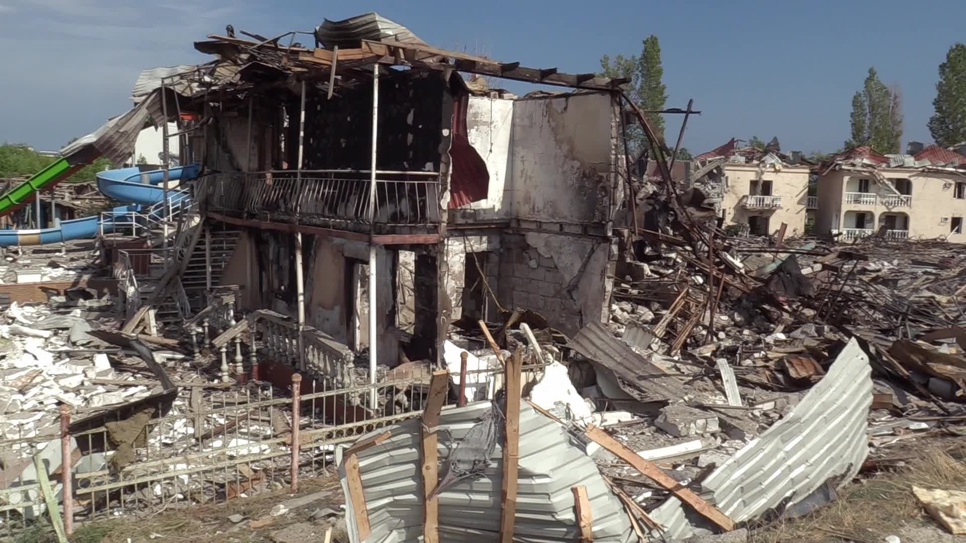 Aftermath of a rocket strike in Odesa region, amid Russia's invasion of Ukraine