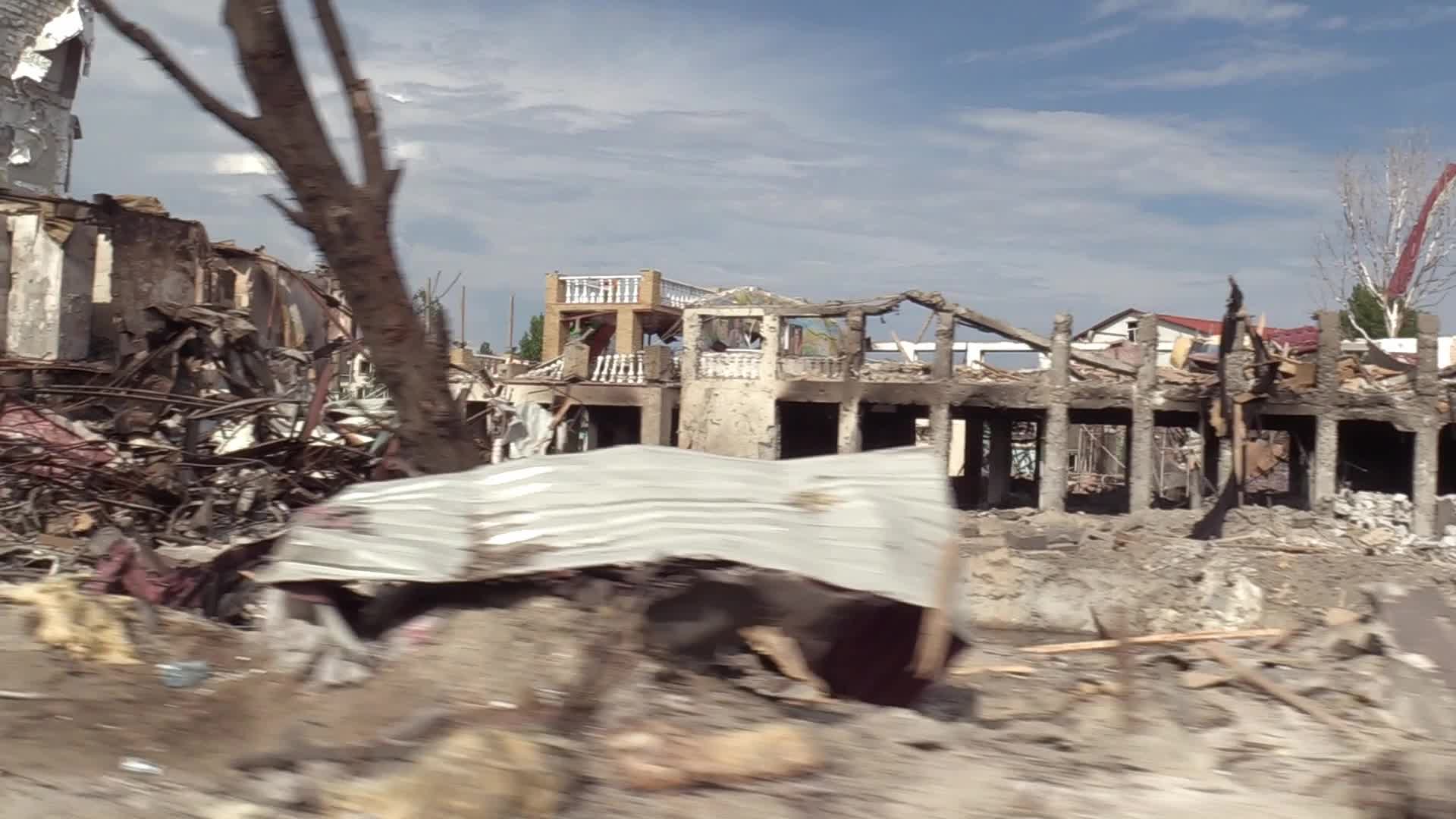 Aftermath of a rocket strike in Odesa region, amid Russia's invasion of Ukraine