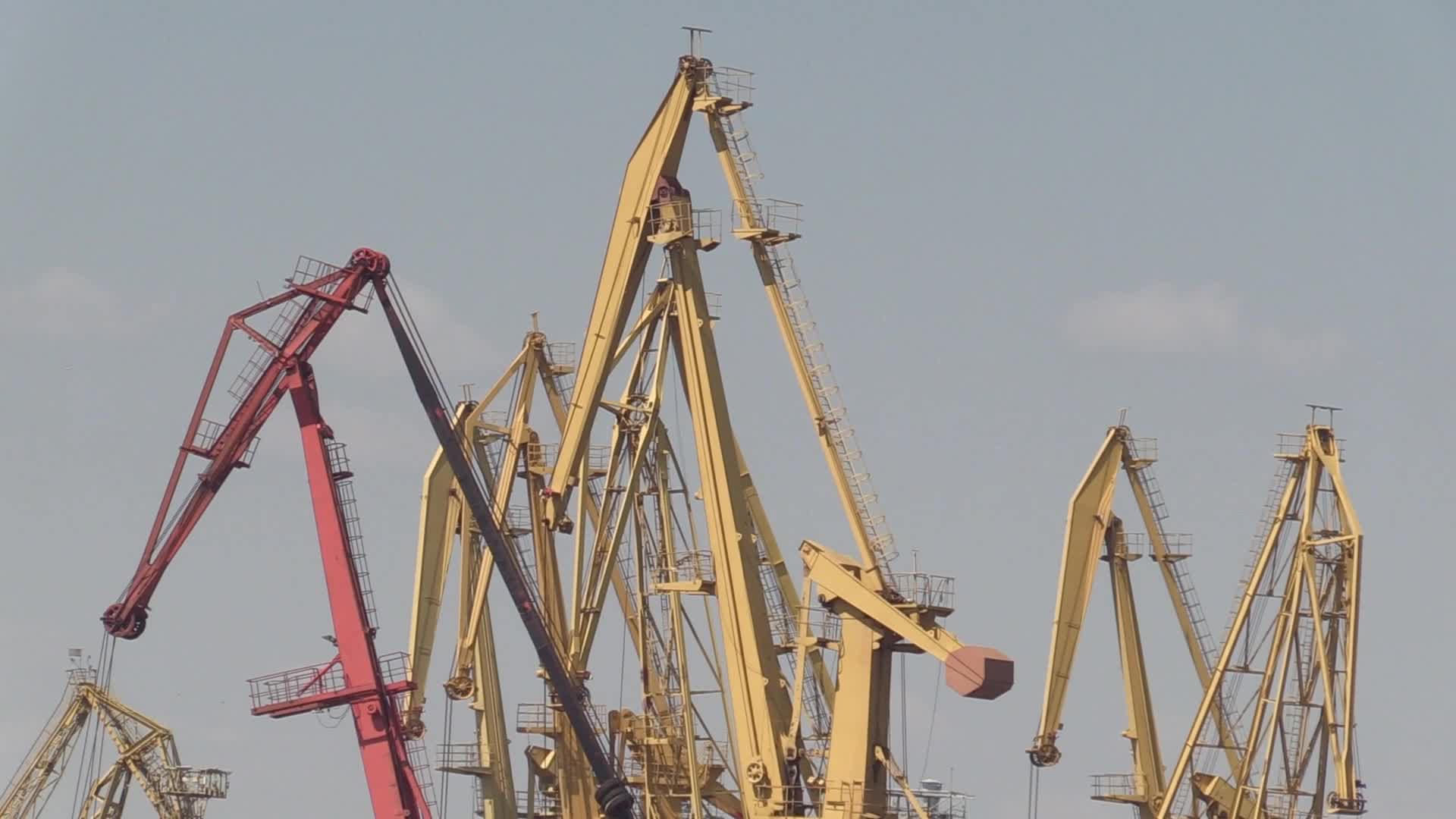 The grain terminal and the Comorian-flagged Kubrosli-Y cargo ship with wheat grain in the sea port of Odesa, amid Russia's invasion of Ukraine