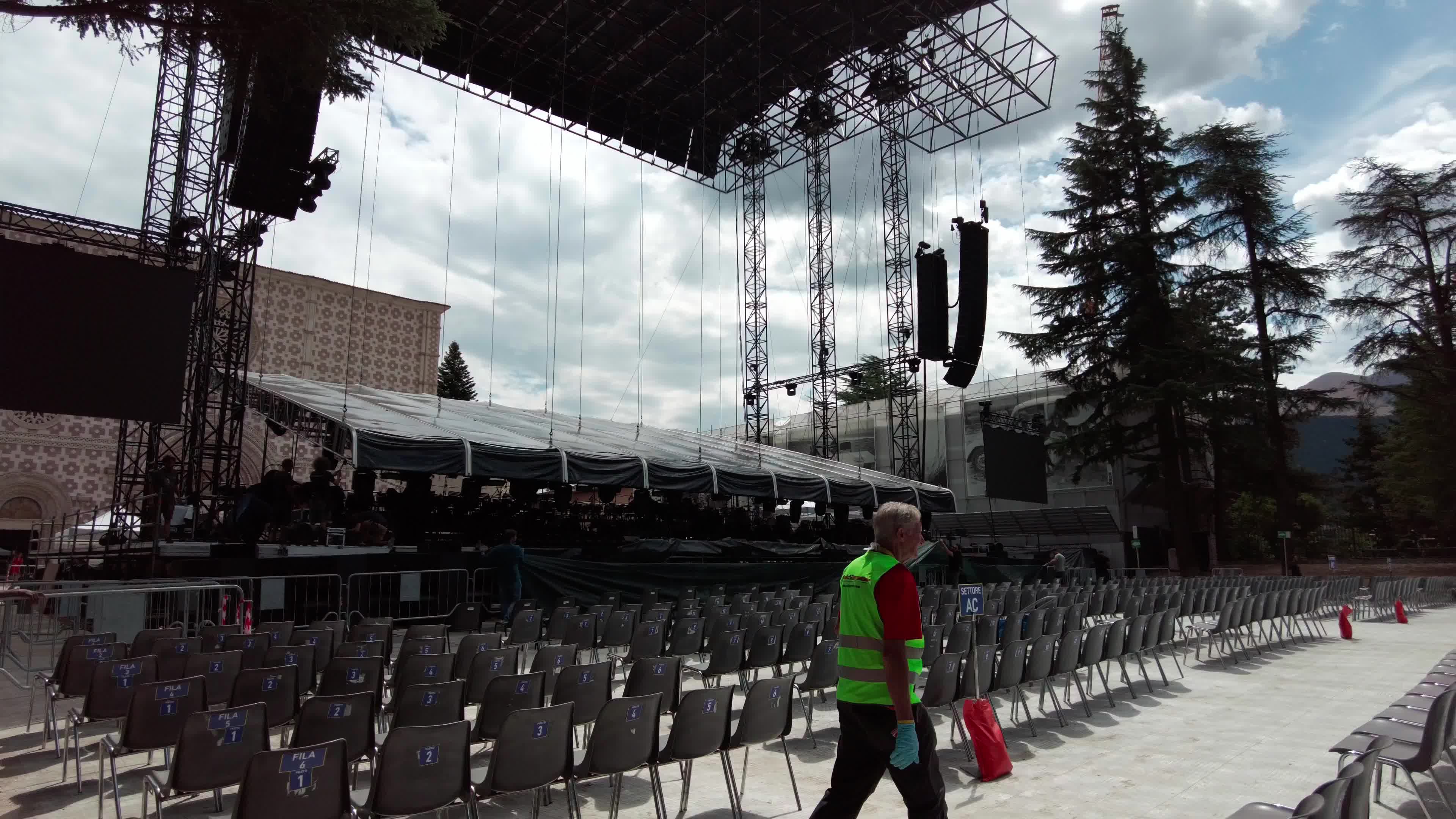 L'Aquila Prepares For Pope Francis' Visit Ahead Of The Celebration of Forgiveness (Perdonanza Celestiniana)