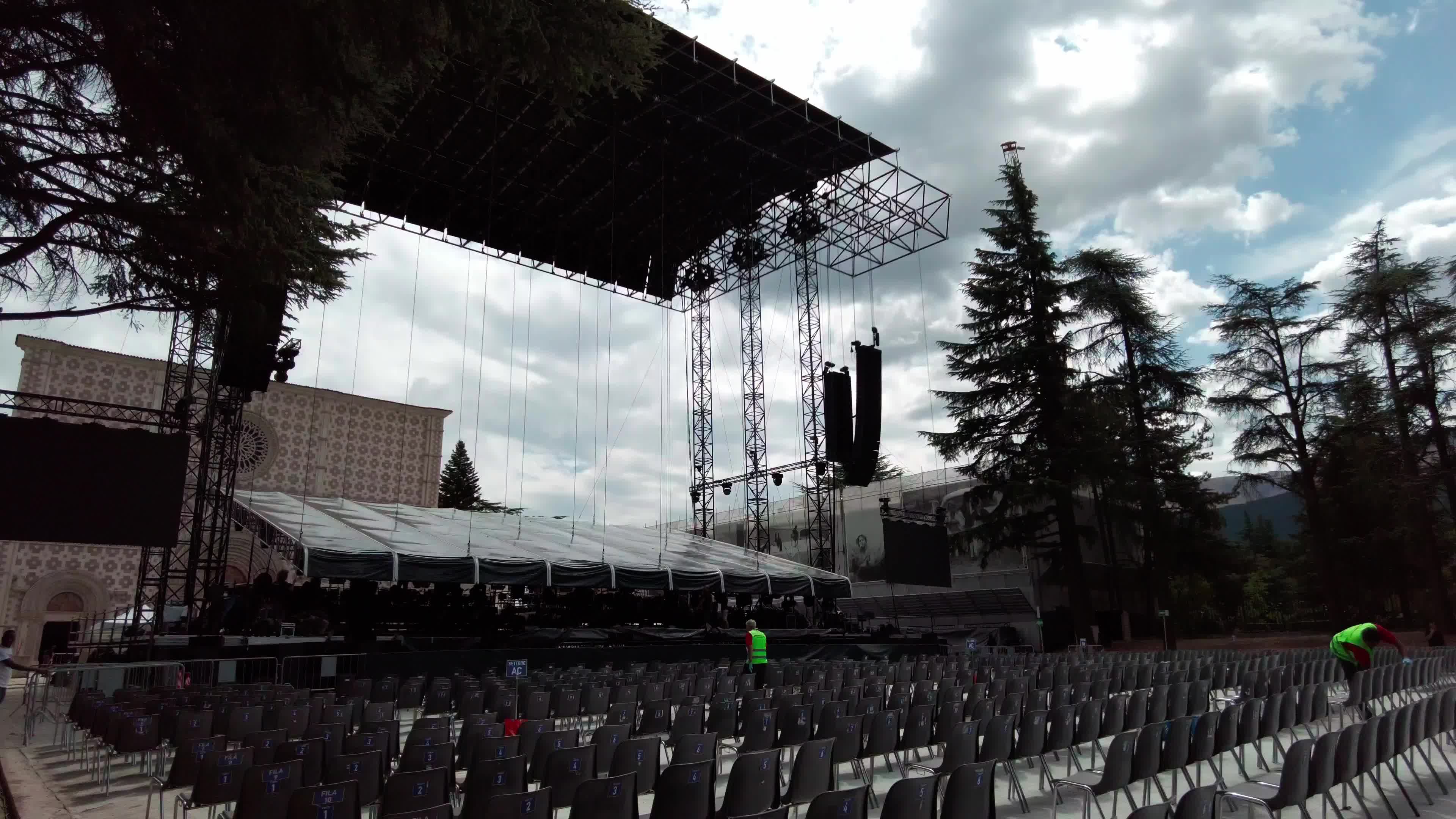 L'Aquila Prepares For Pope Francis' Visit Ahead Of The Celebration of Forgiveness (Perdonanza Celestiniana)