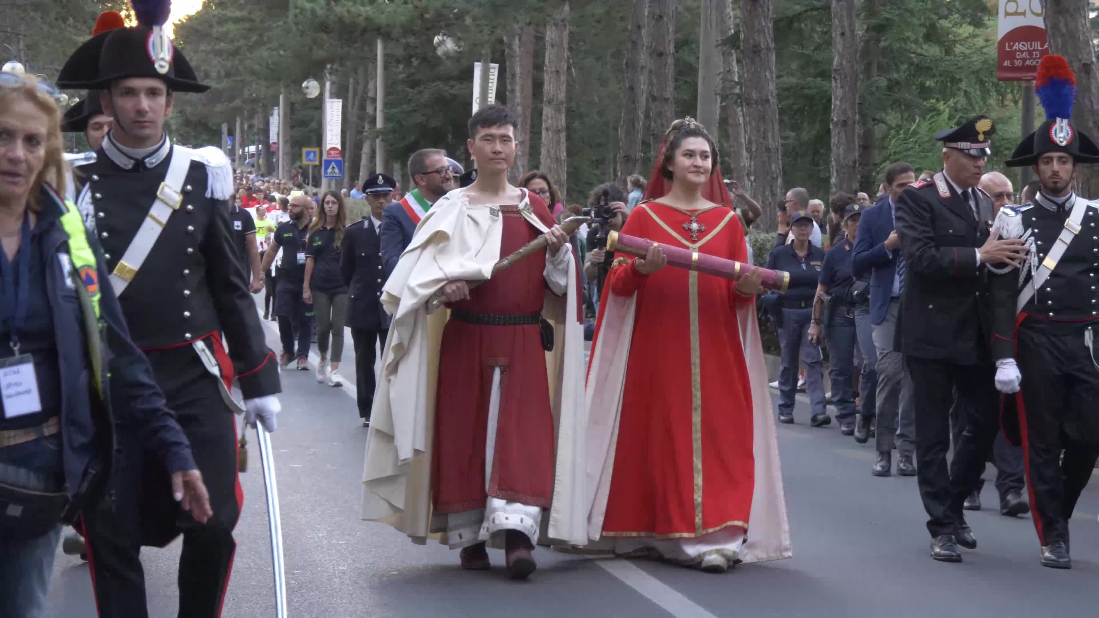 Corteo Della Bolla - 728th Celestinian Forgiveness CelebrationL'Aquila Prepares For Pope Francis' Visit Ahead Of The Celebration of Forgiveness (Perdonanza Celestiniana)