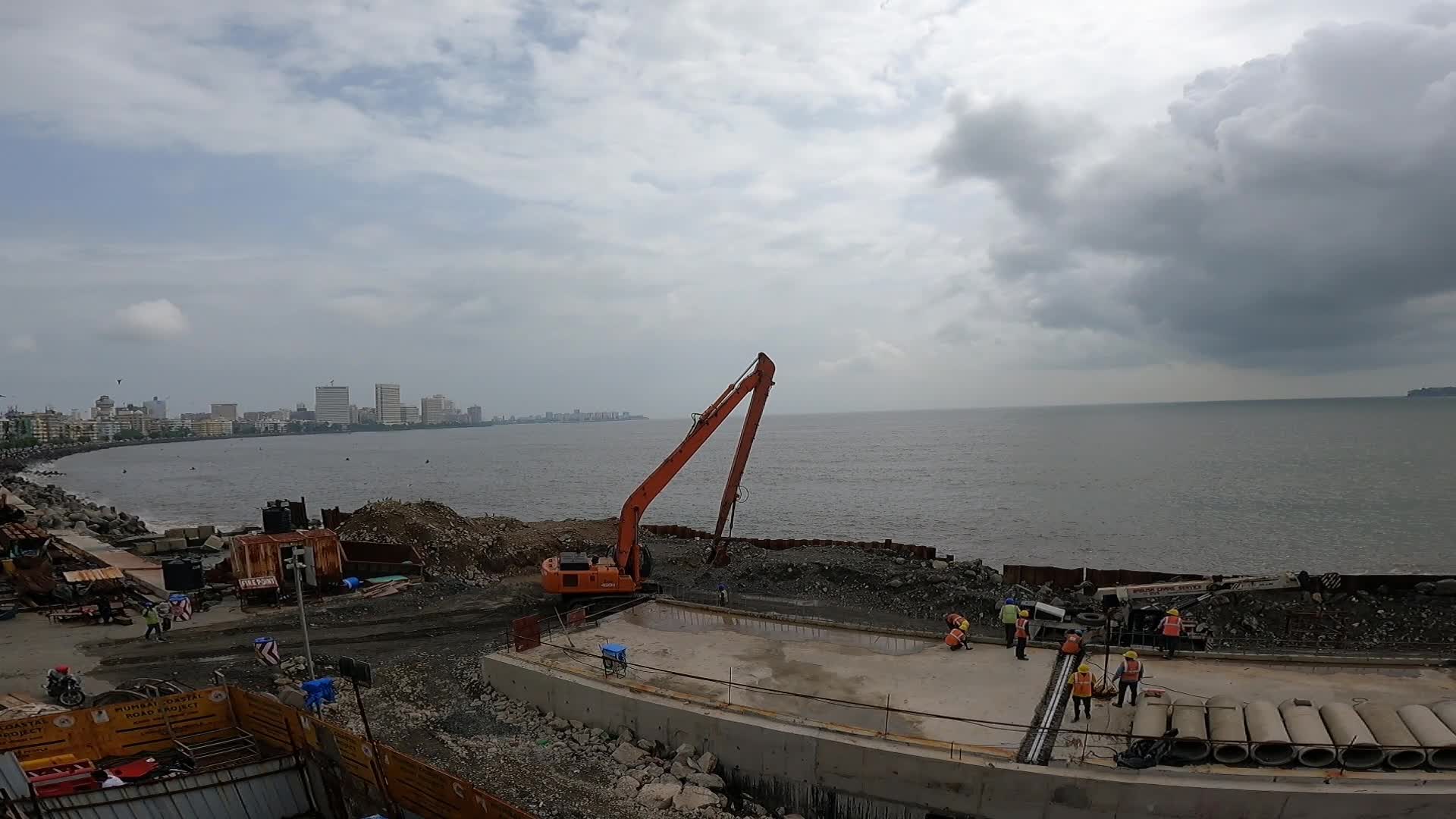 Mumbai Coastal Road Construction 