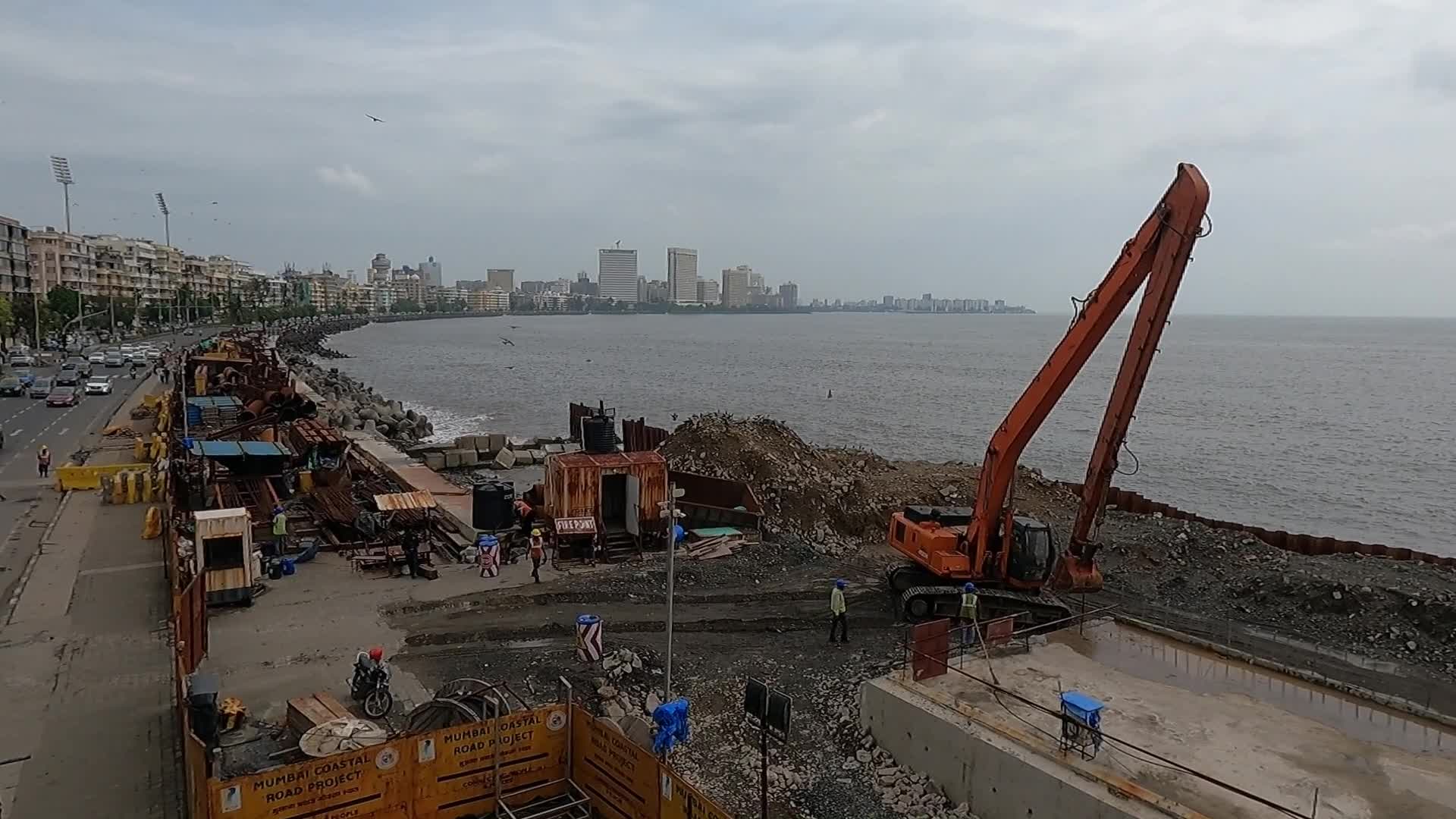 Mumbai Coastal Road Construction 
