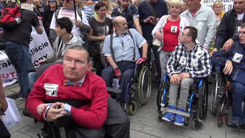 Demonstration For Disability Benefits In Warsaw